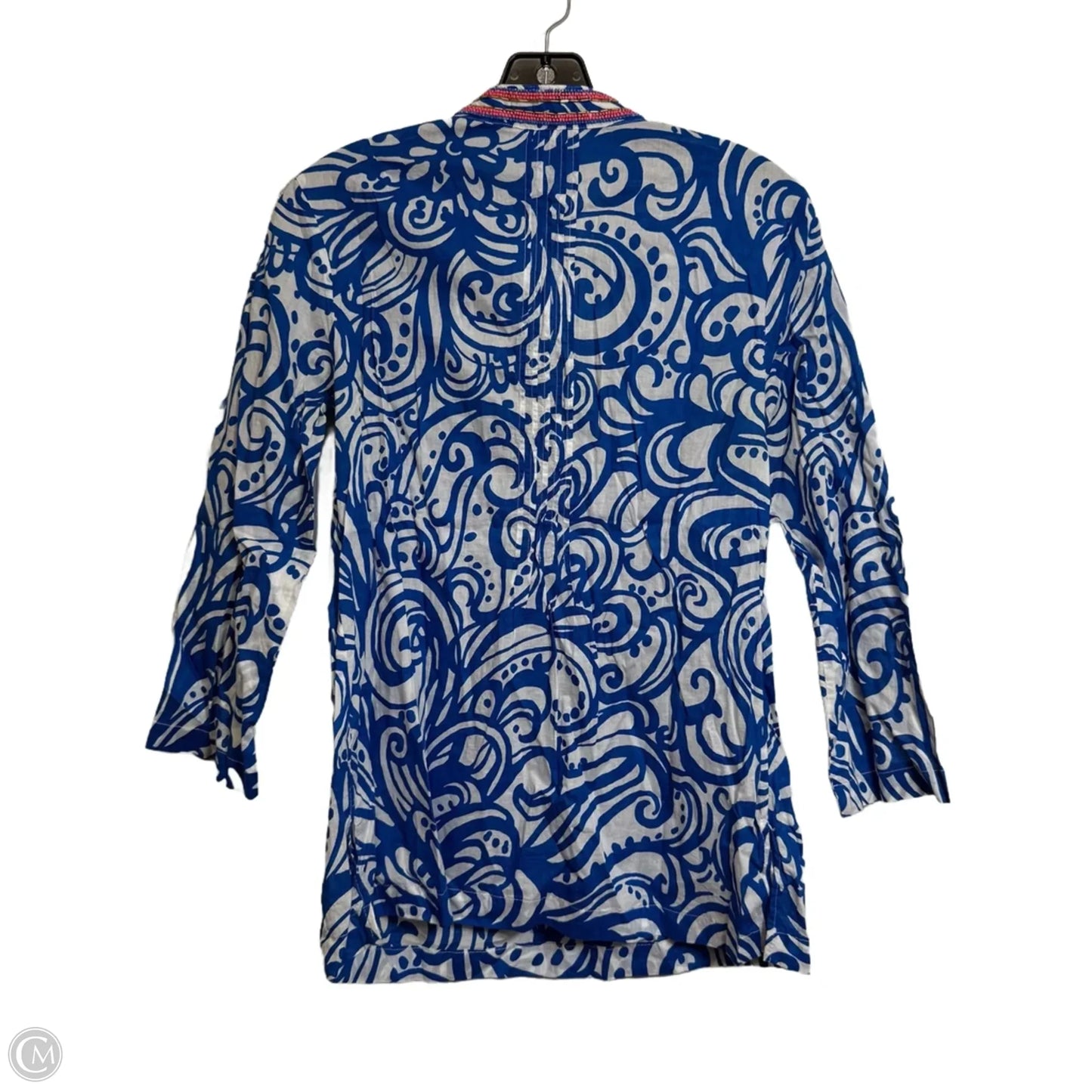 Top Long Sleeve Designer By Lilly Pulitzer In Blue, Size: S