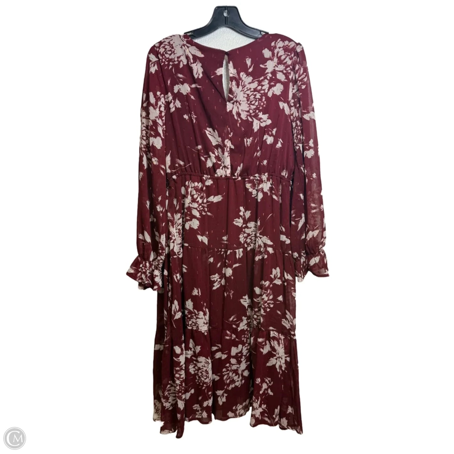Dress Party Midi By Clothes Mentor In Maroon, Size: M