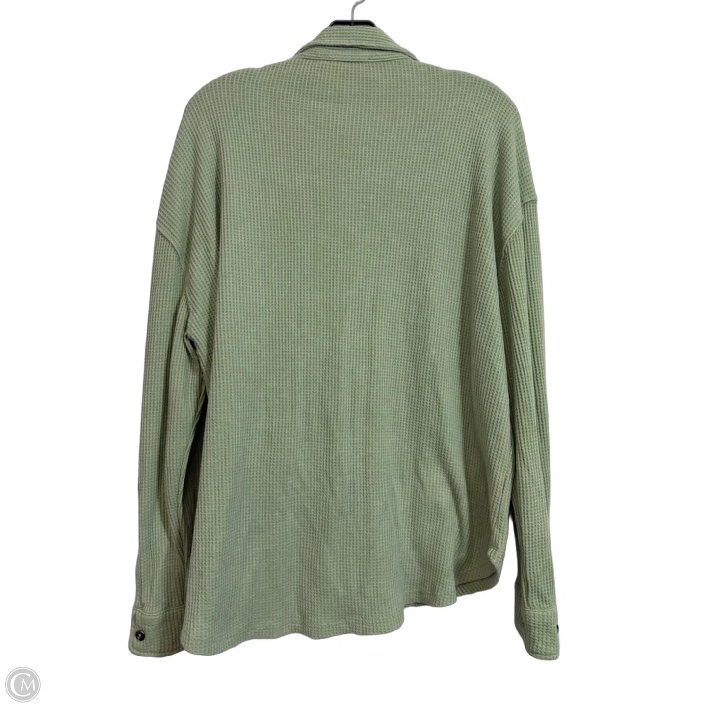 Top Long Sleeve By Cme In Green, Size: L