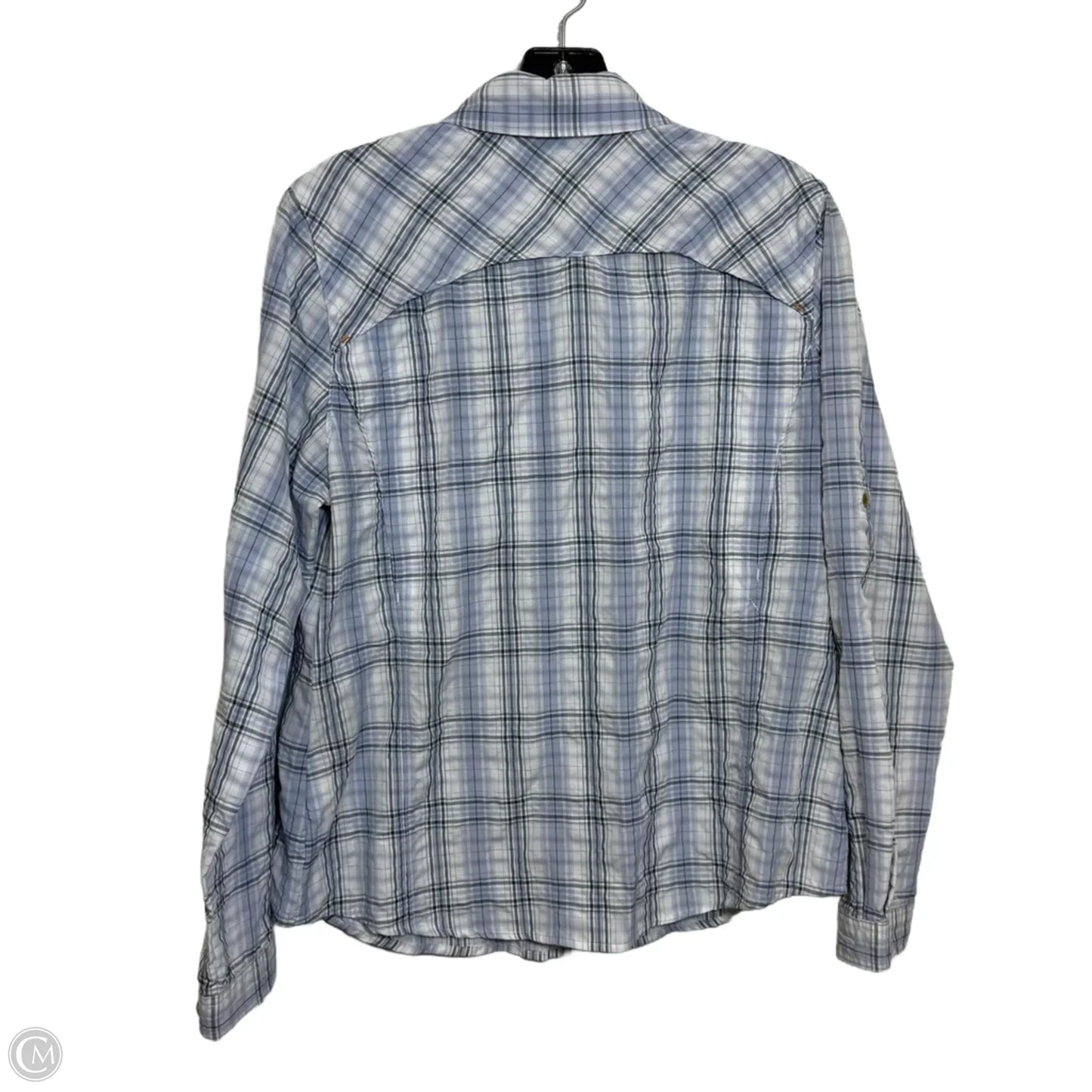 Top Long Sleeve By Orvis In Plaid Pattern, Size: M