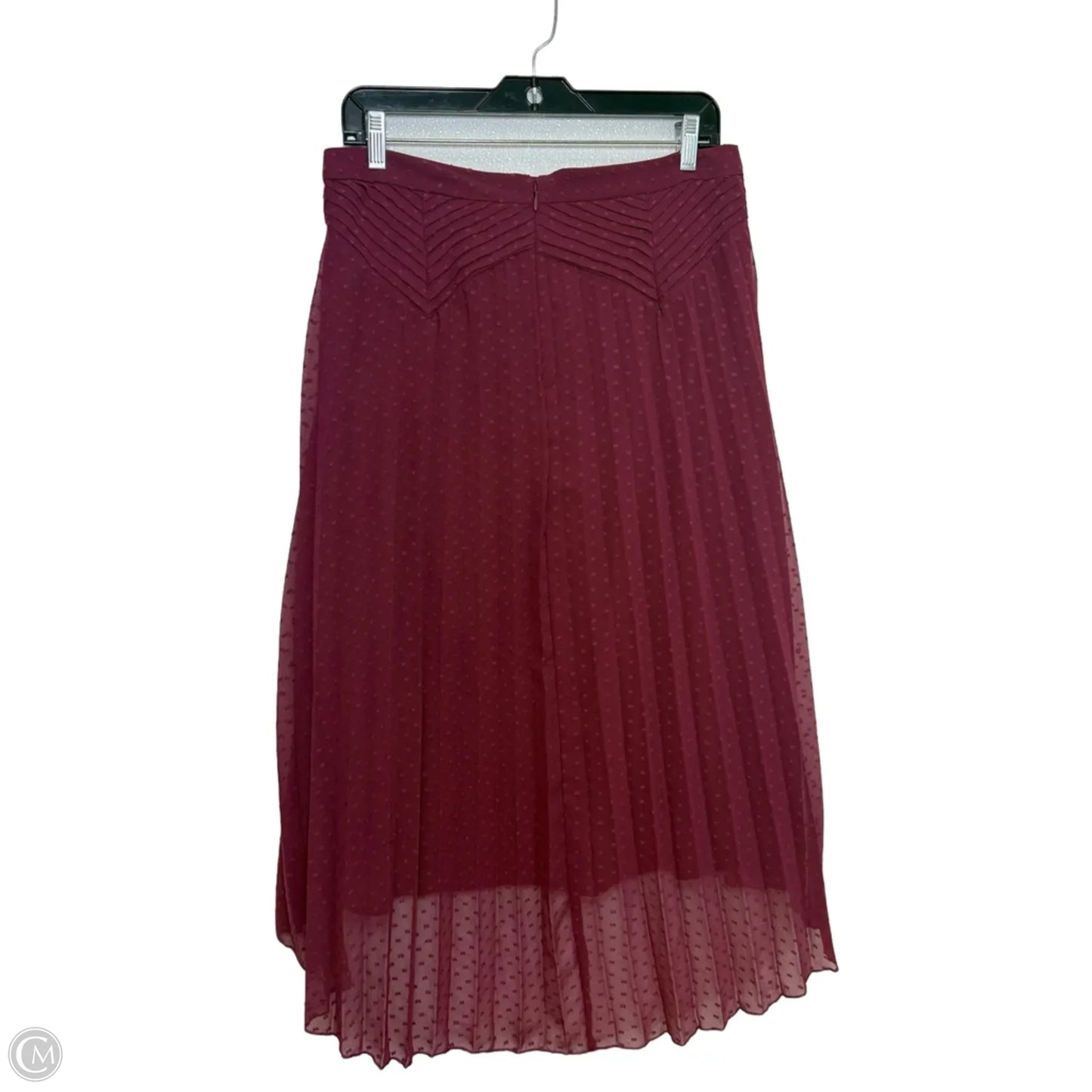 Skirt Midi By Asos In Maroon, Size: 8
