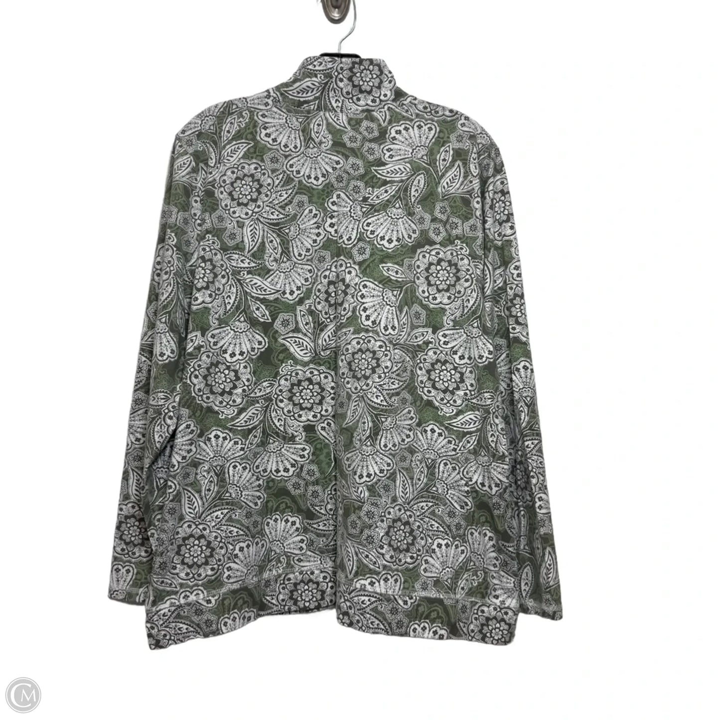 Top Long Sleeve By Talbots In Green, Size: Xl
