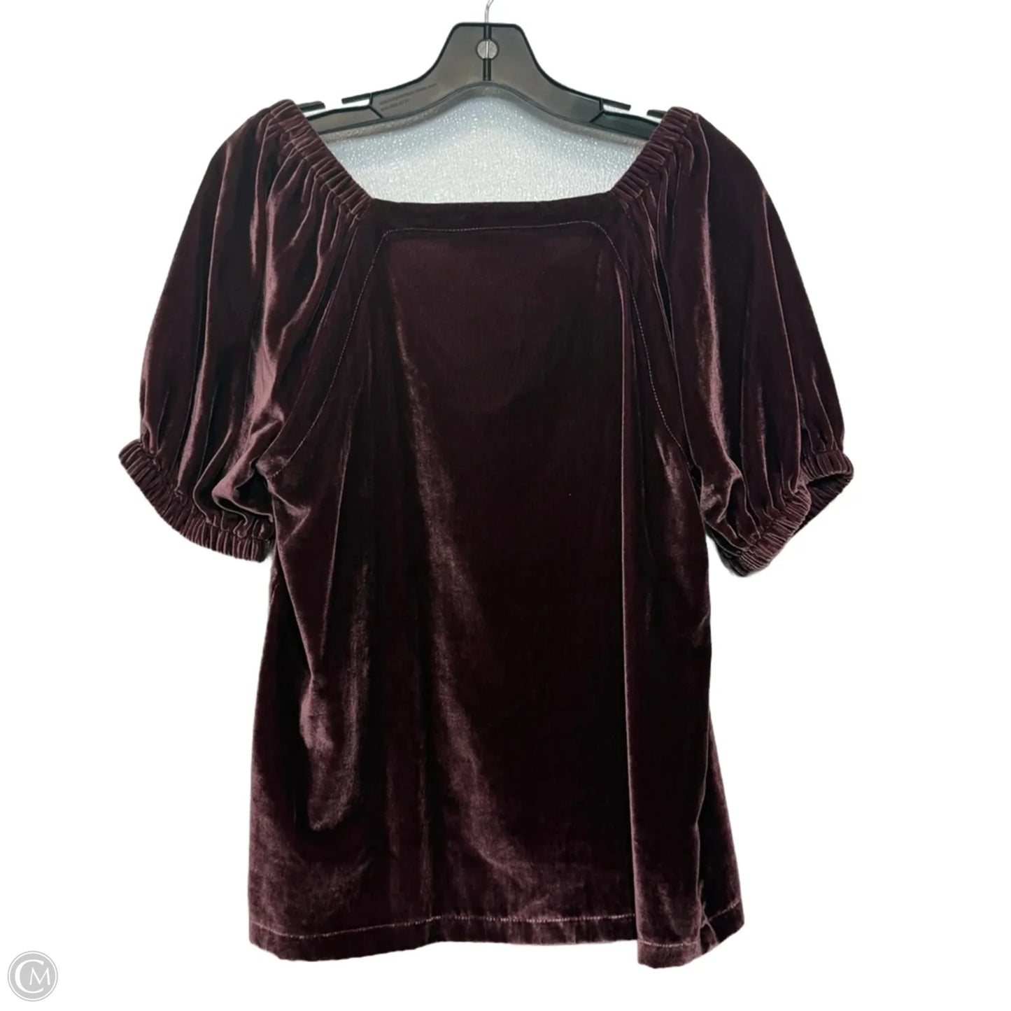 Top Short Sleeve By Loft In Mauve, Size: M