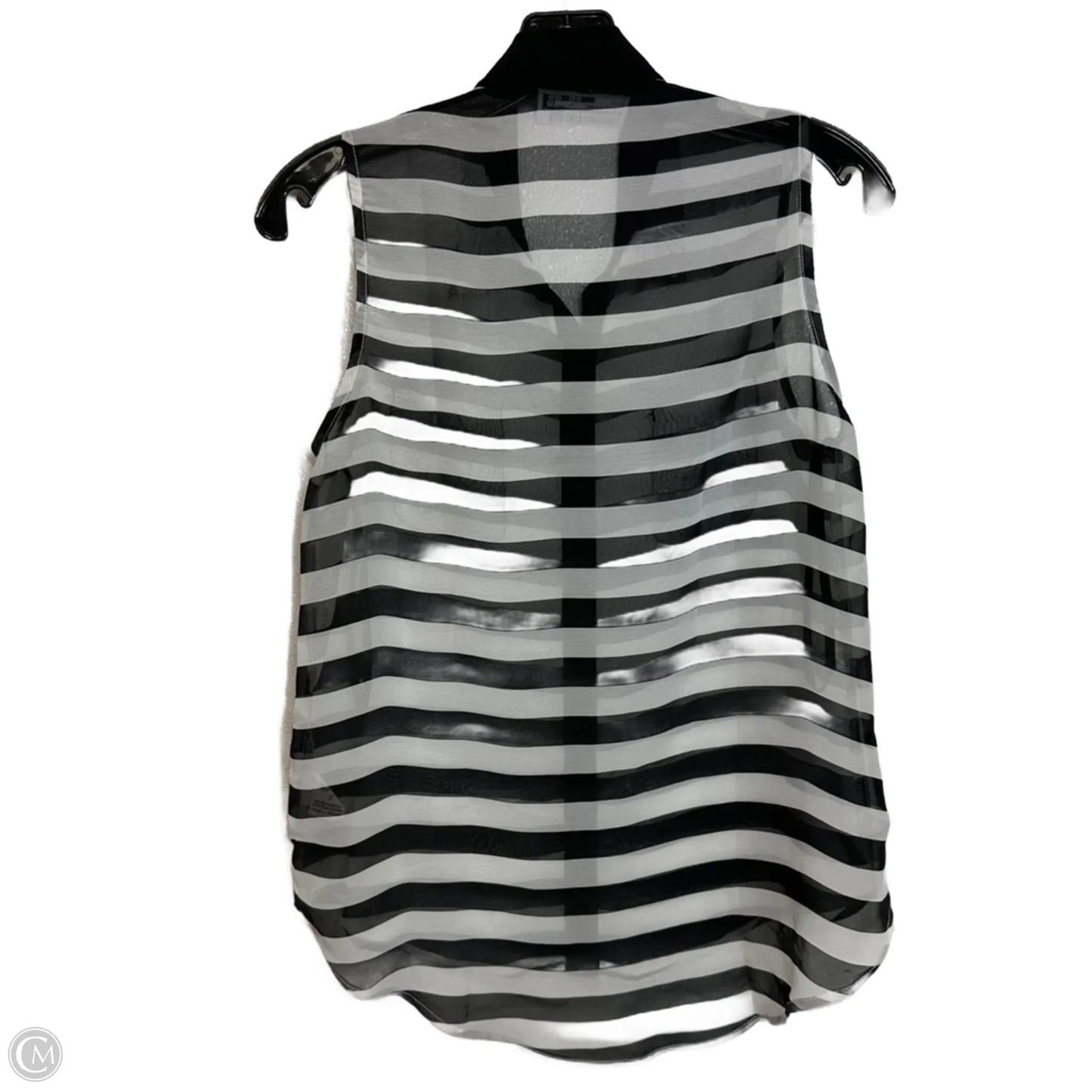 Sheer Top Sleeveless By Edge In Striped Pattern, Size: S
