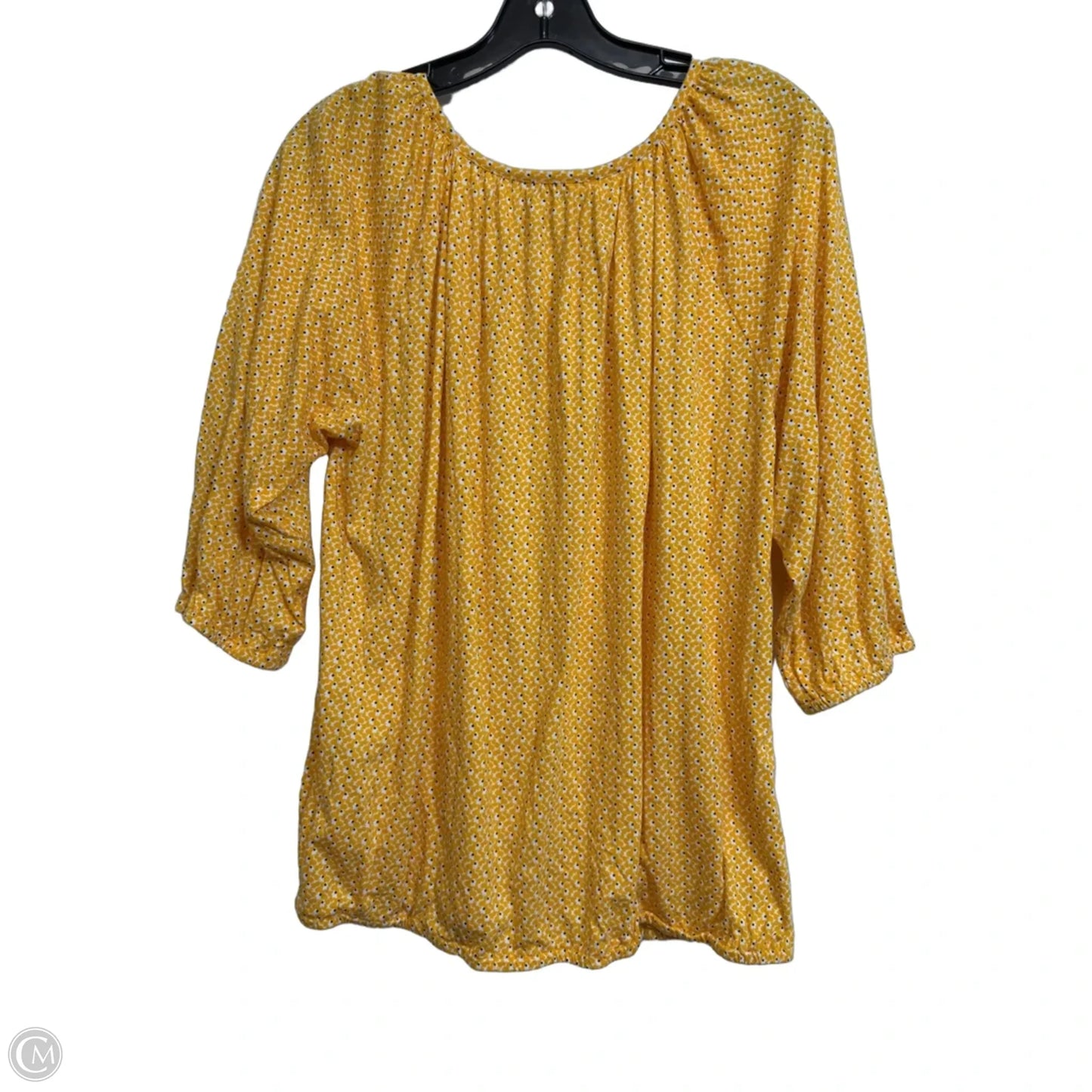 Top Long Sleeve By Michael By Michael Kors In Yellow, Size: 1x