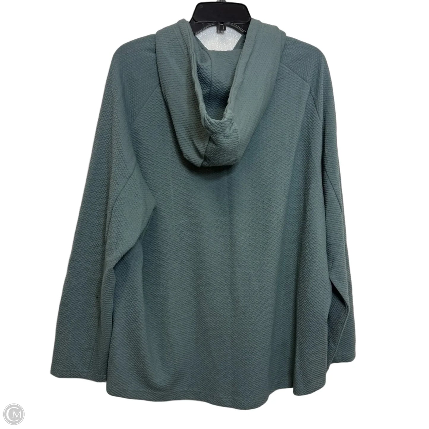Athletic Top Long Sleeve Hoodie By Crane In Green, Size: Xl
