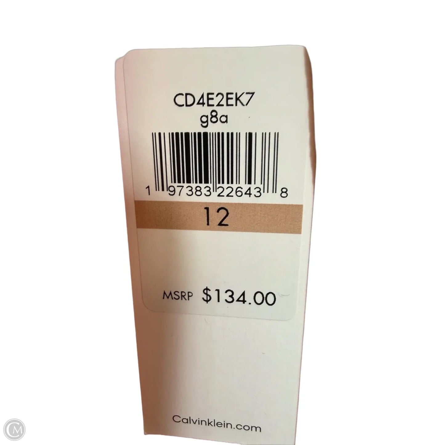 Dress Casual Short By Calvin Klein In Orange, Size: 12