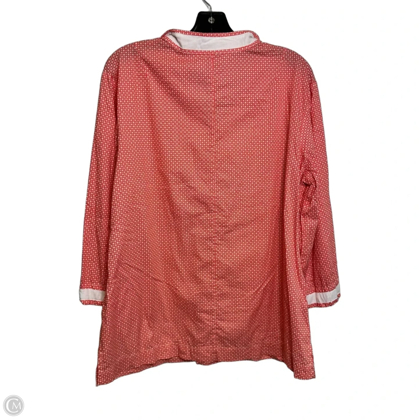 Top 3/4 Sleeve By Peter Millar In Orange, Size: L