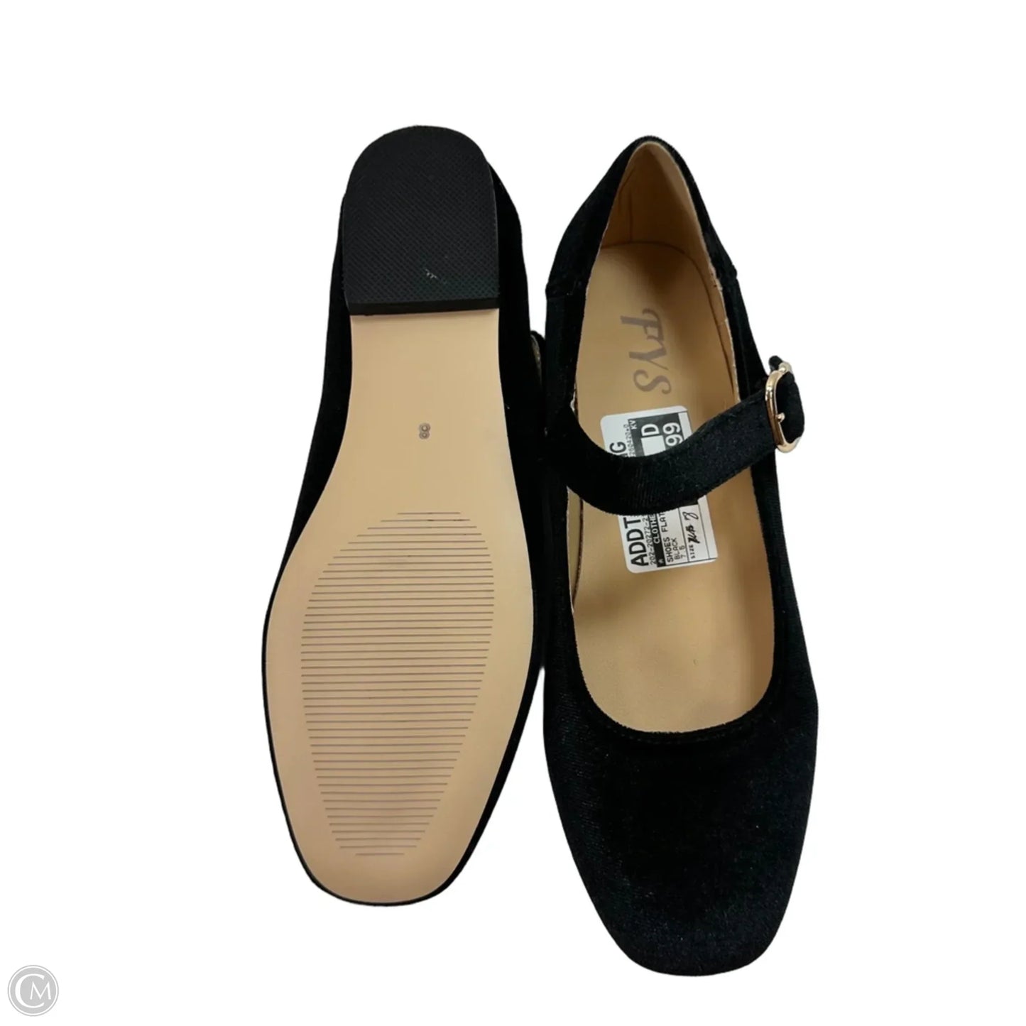 Shoes Flats By Clothes Mentor In Black, Size: 8