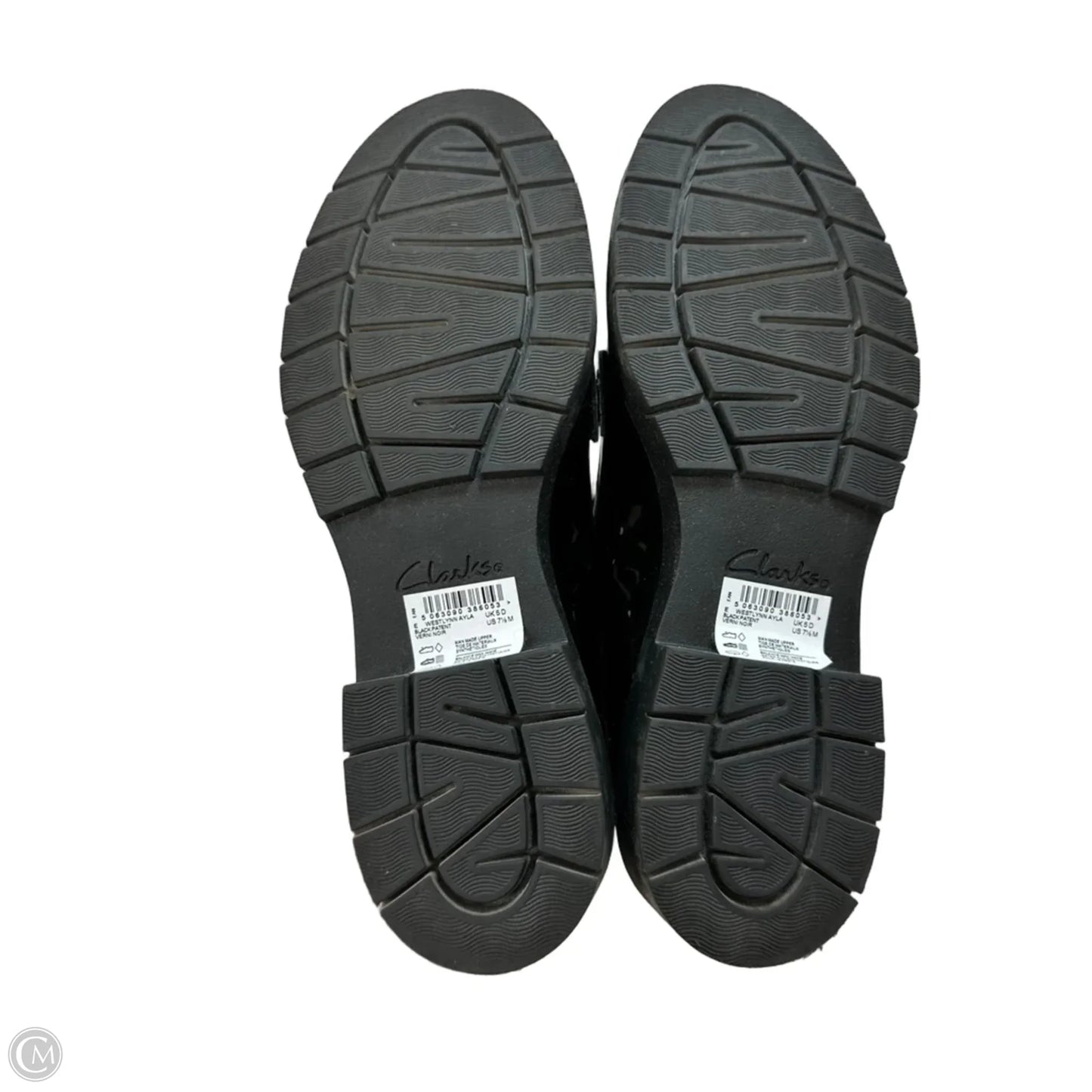 Shoes Flats By Clarks In Black, Size: 7.5
