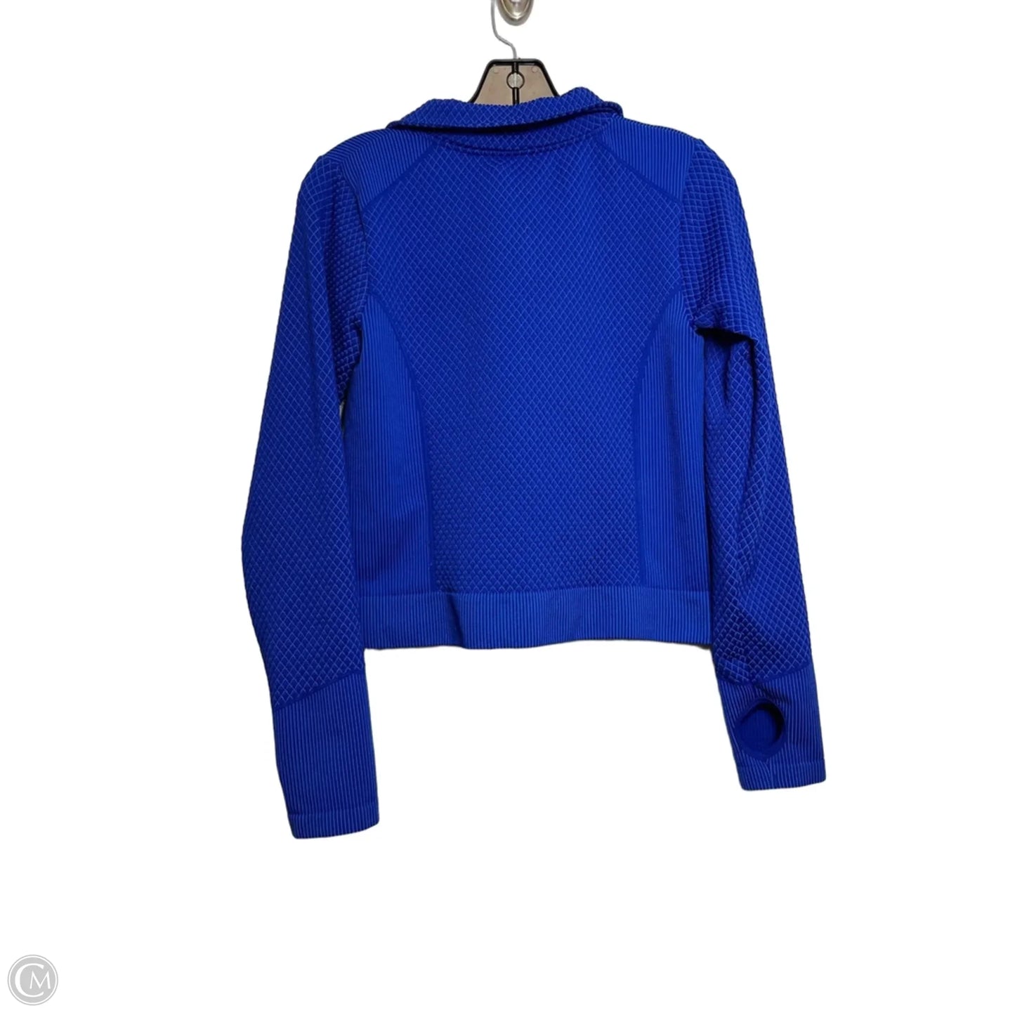 Athletic Top Long Sleeve Collar By Bailey 44 In Blue, Size: M