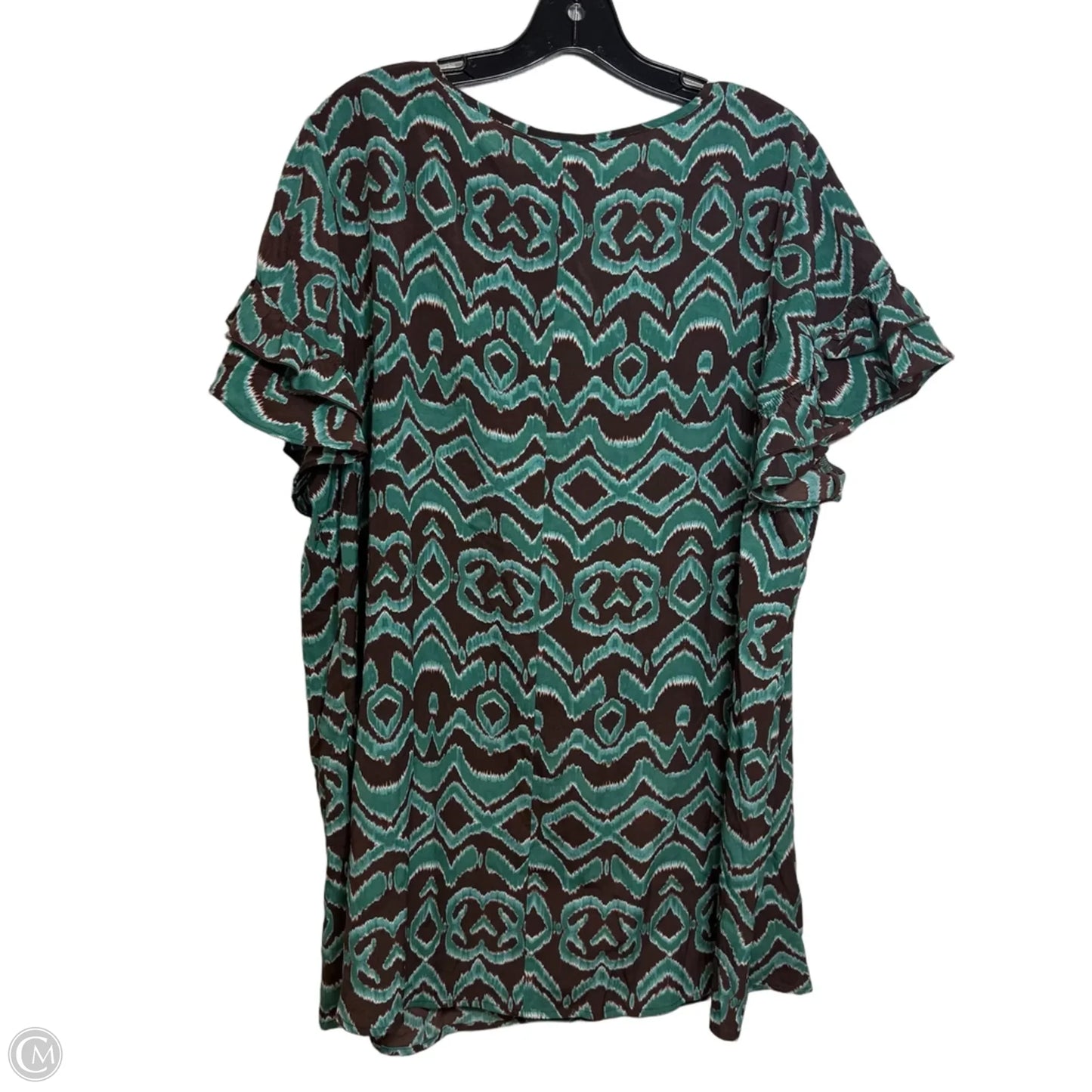 Tunic Short Sleeve By Lane Bryant In Brown, Size: 20