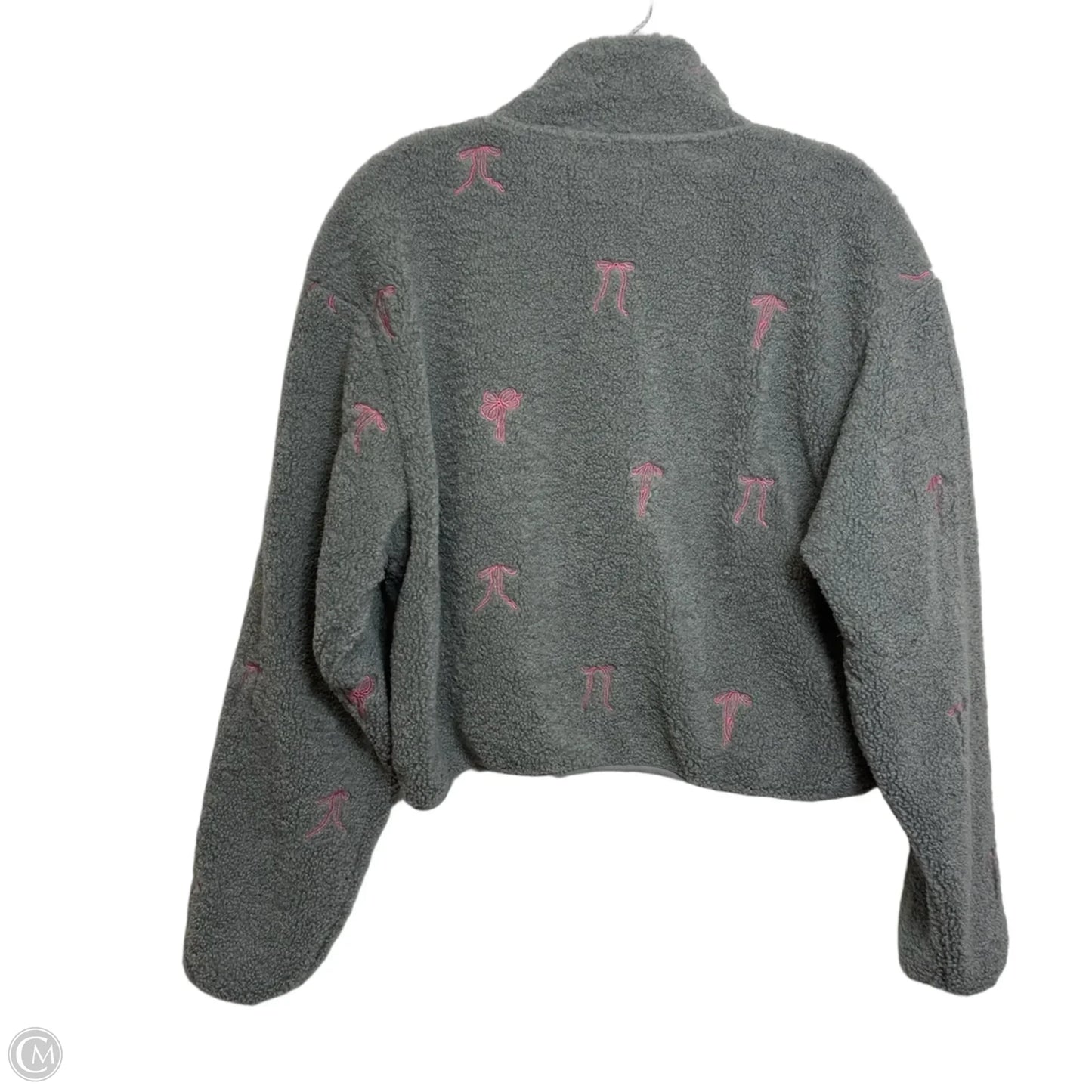 Jacket Faux Fur & Sherpa By Simply Southern In Grey, Size: S