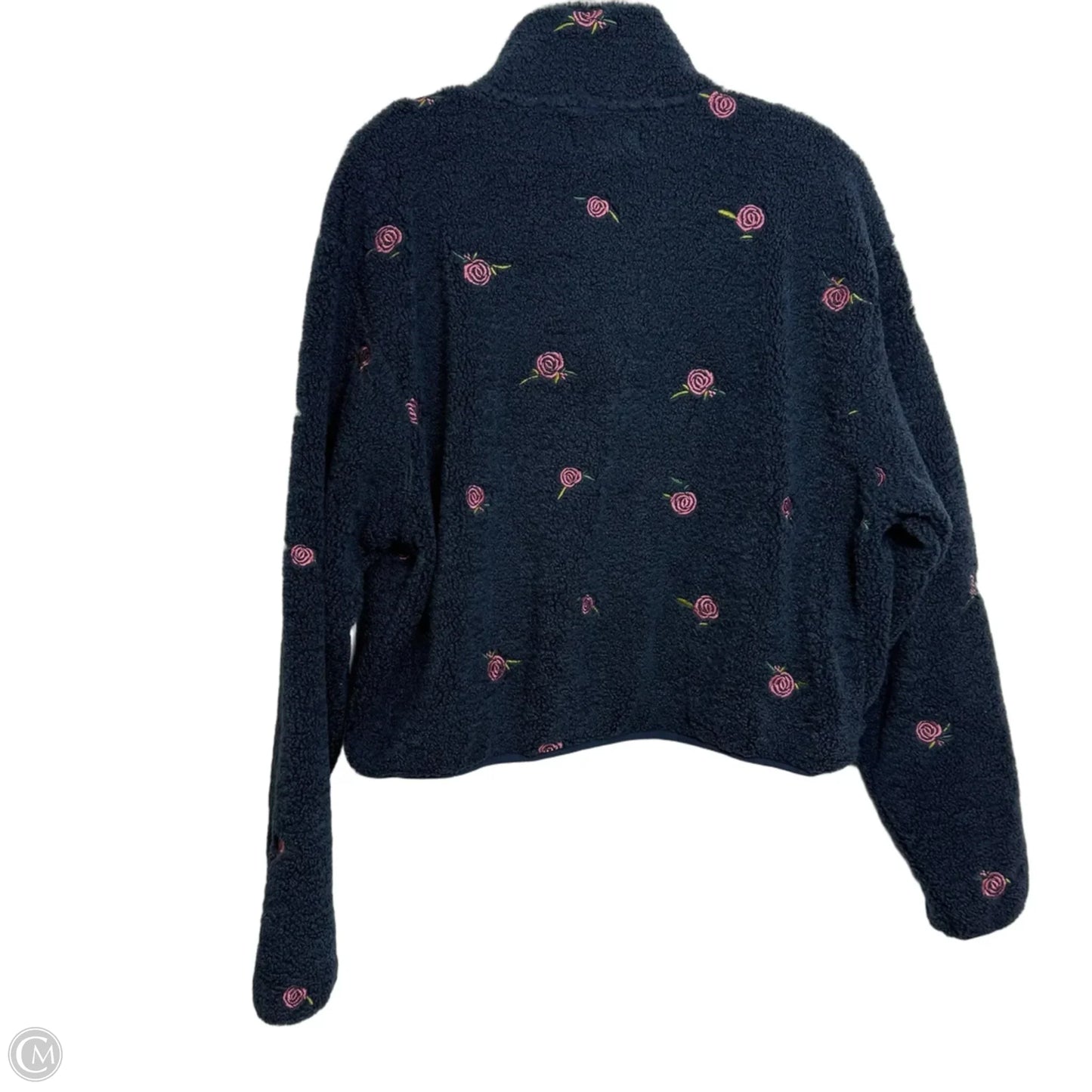Jacket Faux Fur & Sherpa By Simply Southern In Navy, Size: M