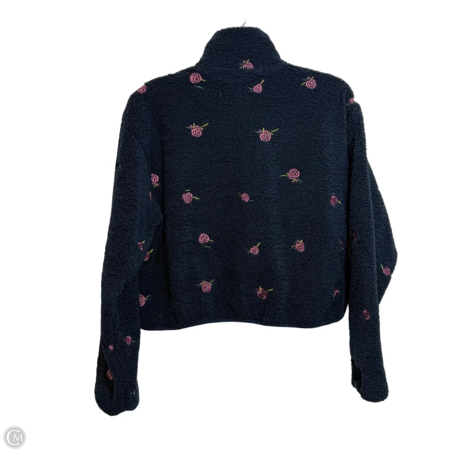 Jacket Faux Fur & Sherpa By Simply Southern In Navy, Size: S