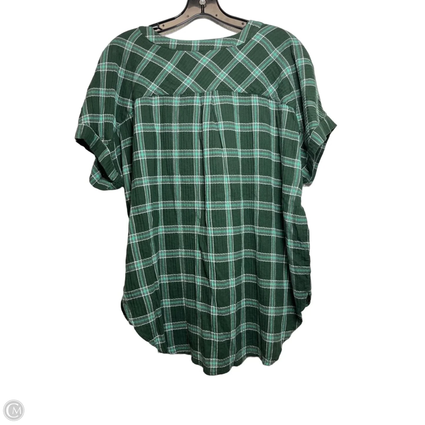 Top Short Sleeve By Loft In Green, Size: L