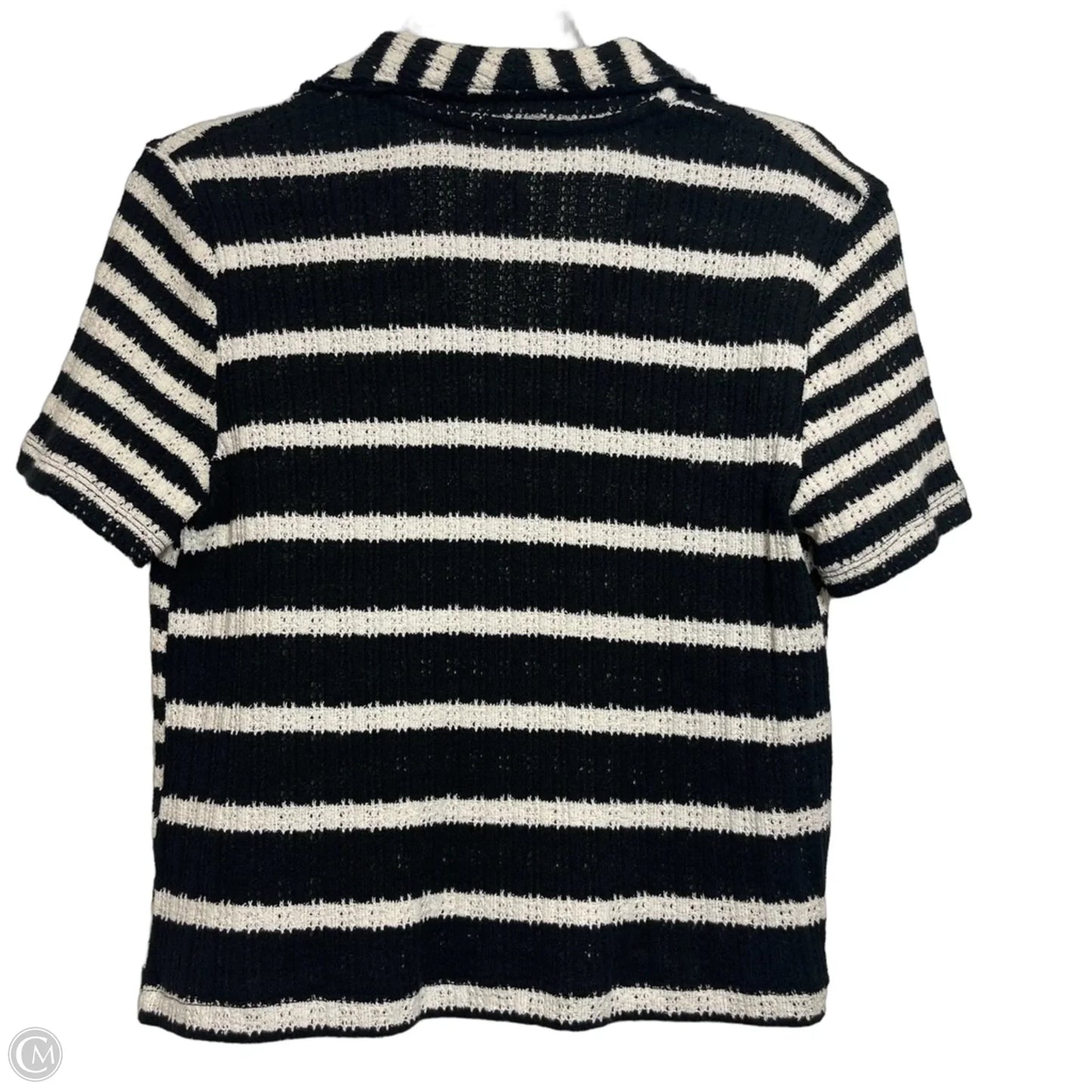 Top Short Sleeve By Madewell In Striped Pattern, Size: S