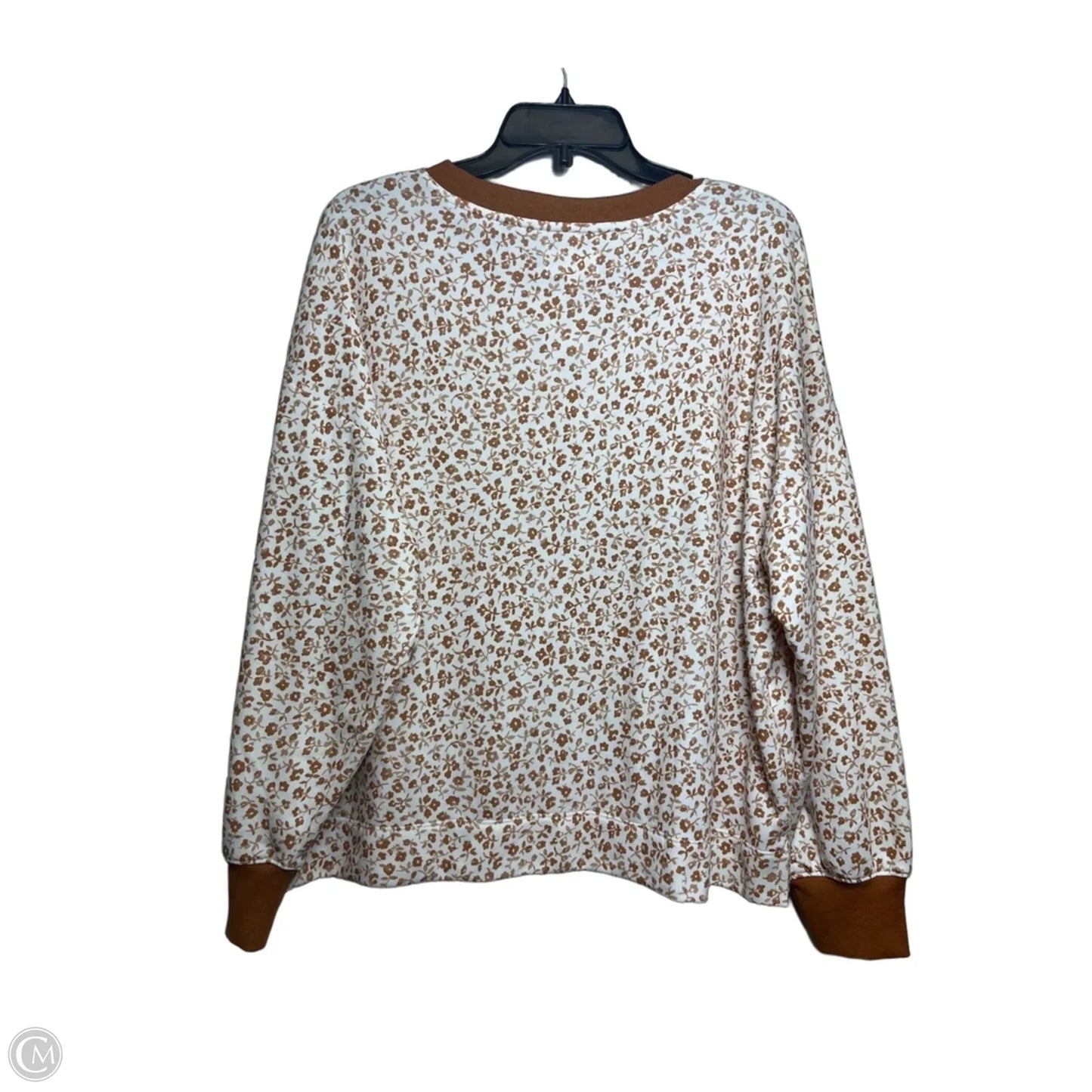 Top Long Sleeve By Lou And Grey In Copper, Size: L