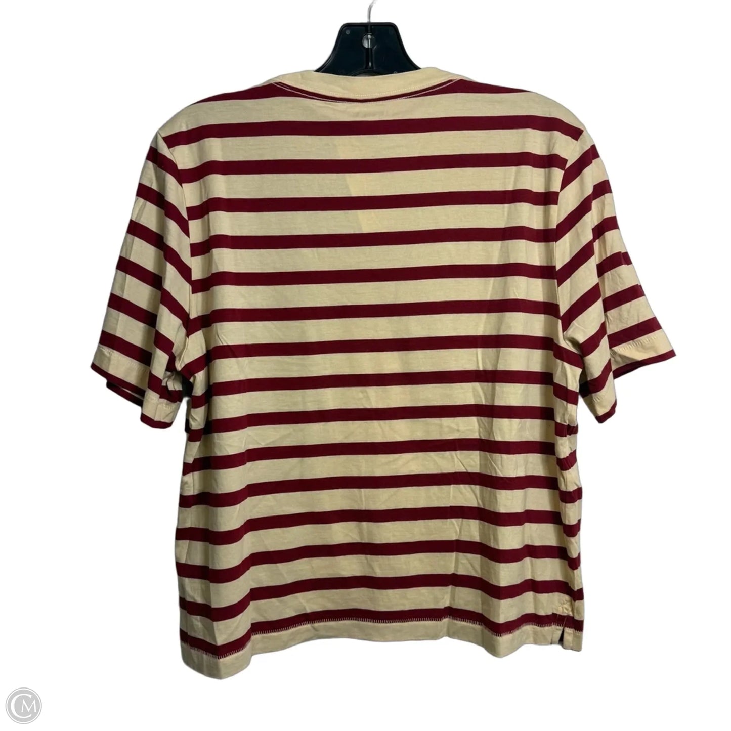 Top Short Sleeve Basic By J. Crew In Striped Pattern, Size: S