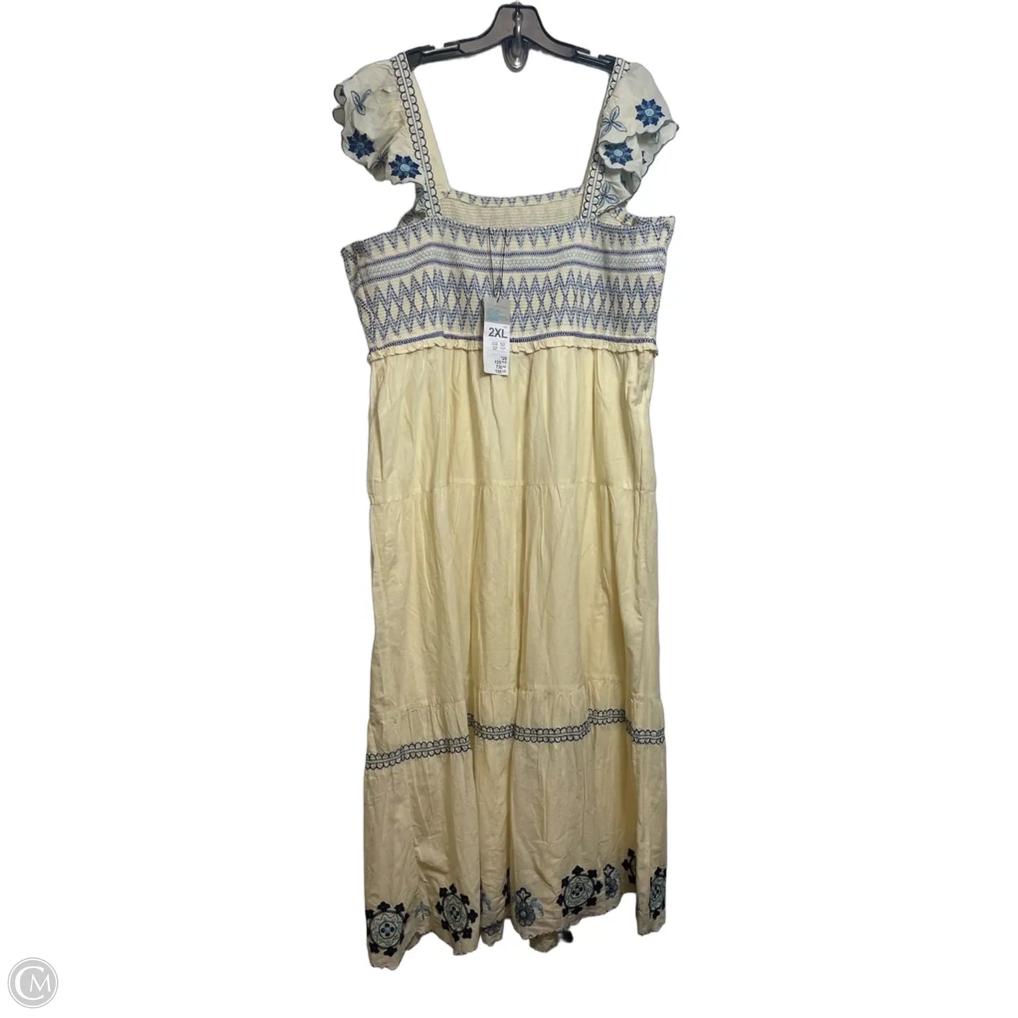 Dress Casual Maxi By Clothes Mentor In Ivory, Size: 2x