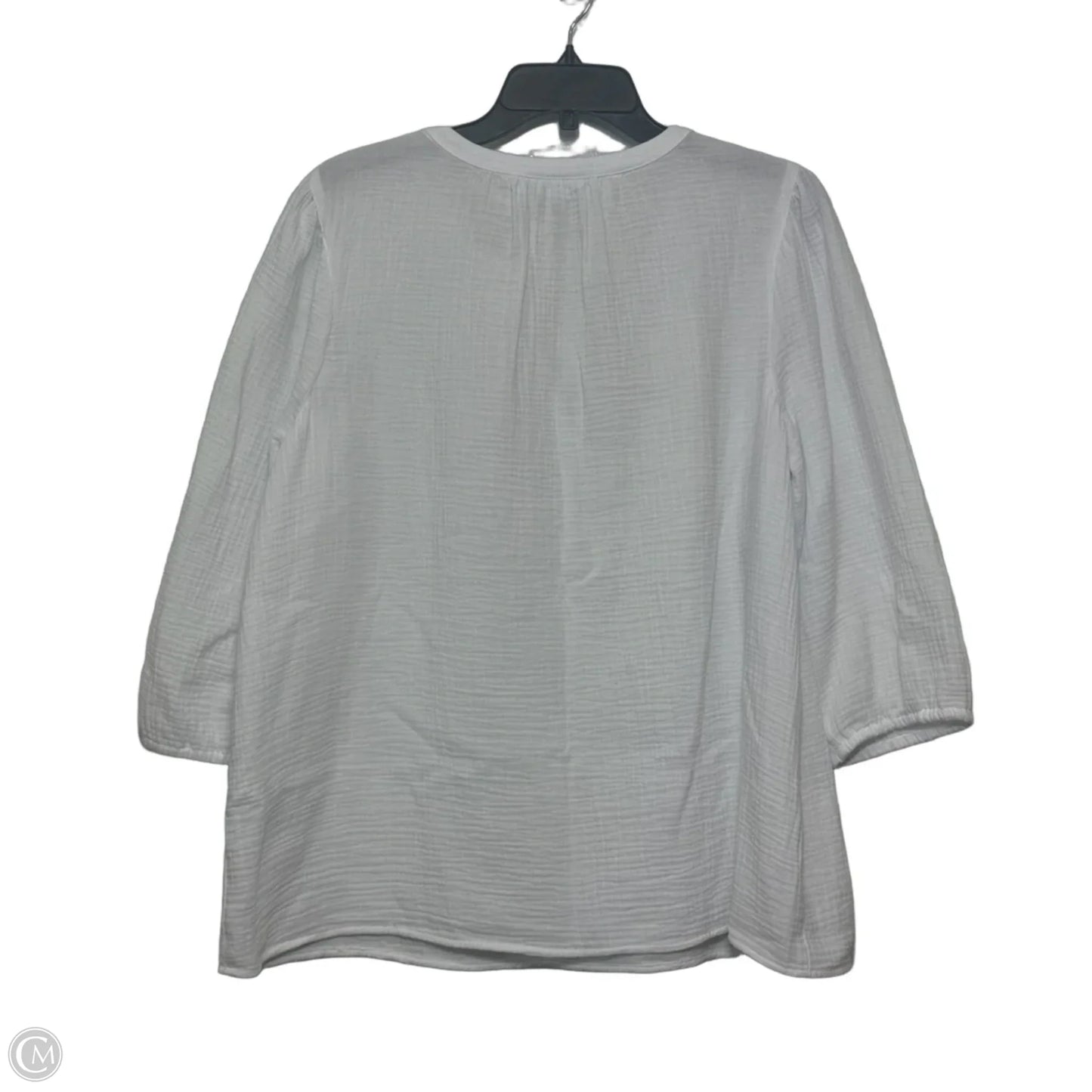 Top Long Sleeve By J. Jill In White, Size: L
