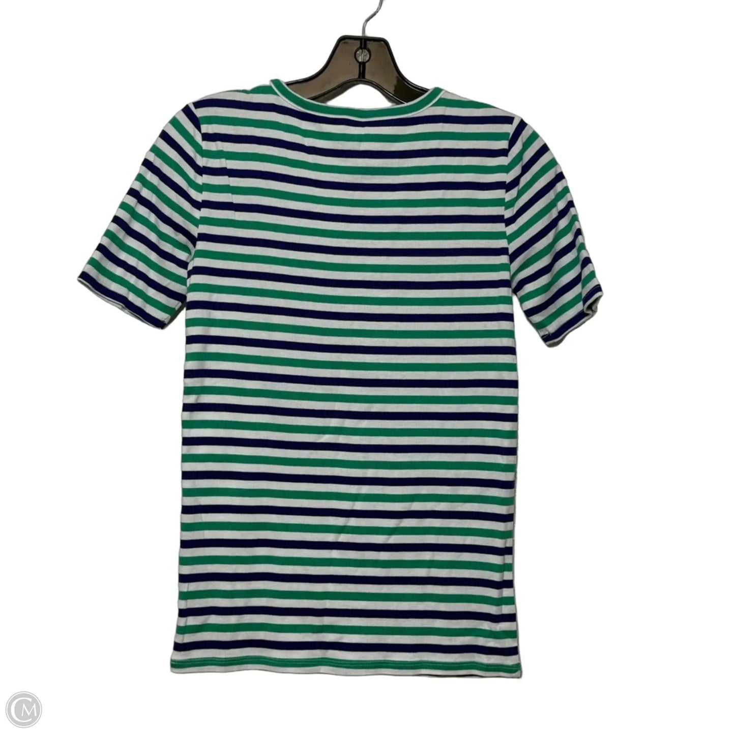 Top Short Sleeve Basic By J. Crew In Striped Pattern, Size: S