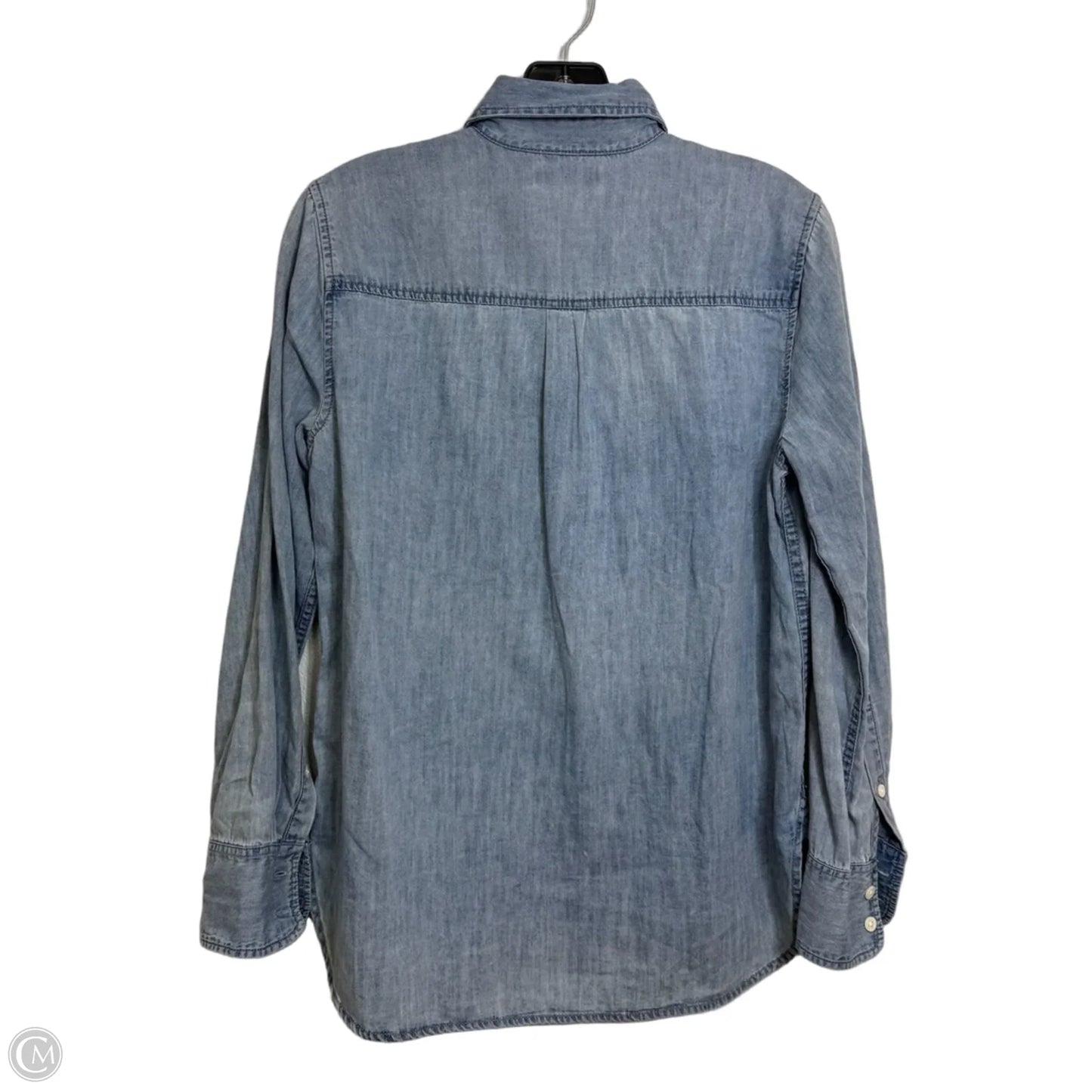Top Long Sleeve By J. Crew In Blue Denim, Size: Xxs