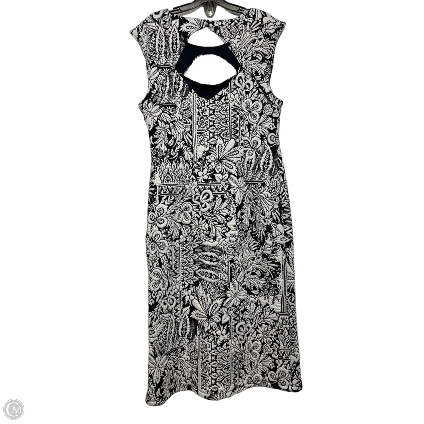 Dress Casual Midi By Anthropologie In Black & White, Size: L