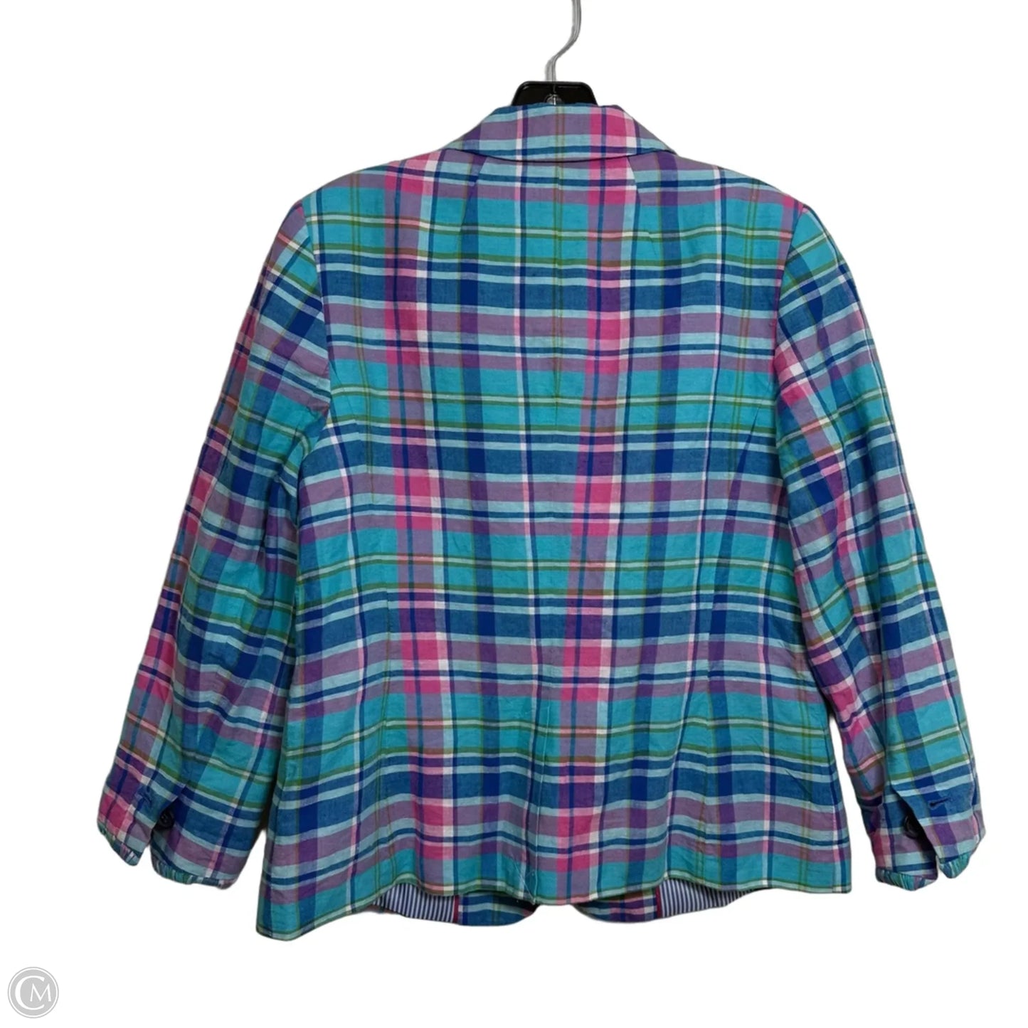 Blazer By Talbots In Plaid Pattern, Size: 6