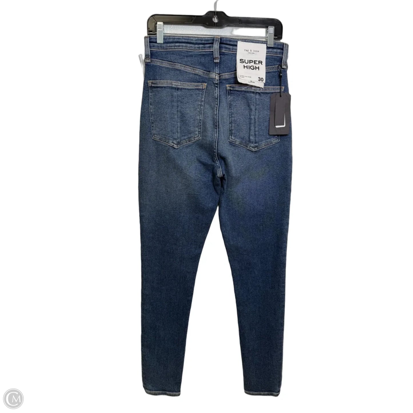 Jeans Skinny By Rag And Bone In Blue Denim, Size: 10