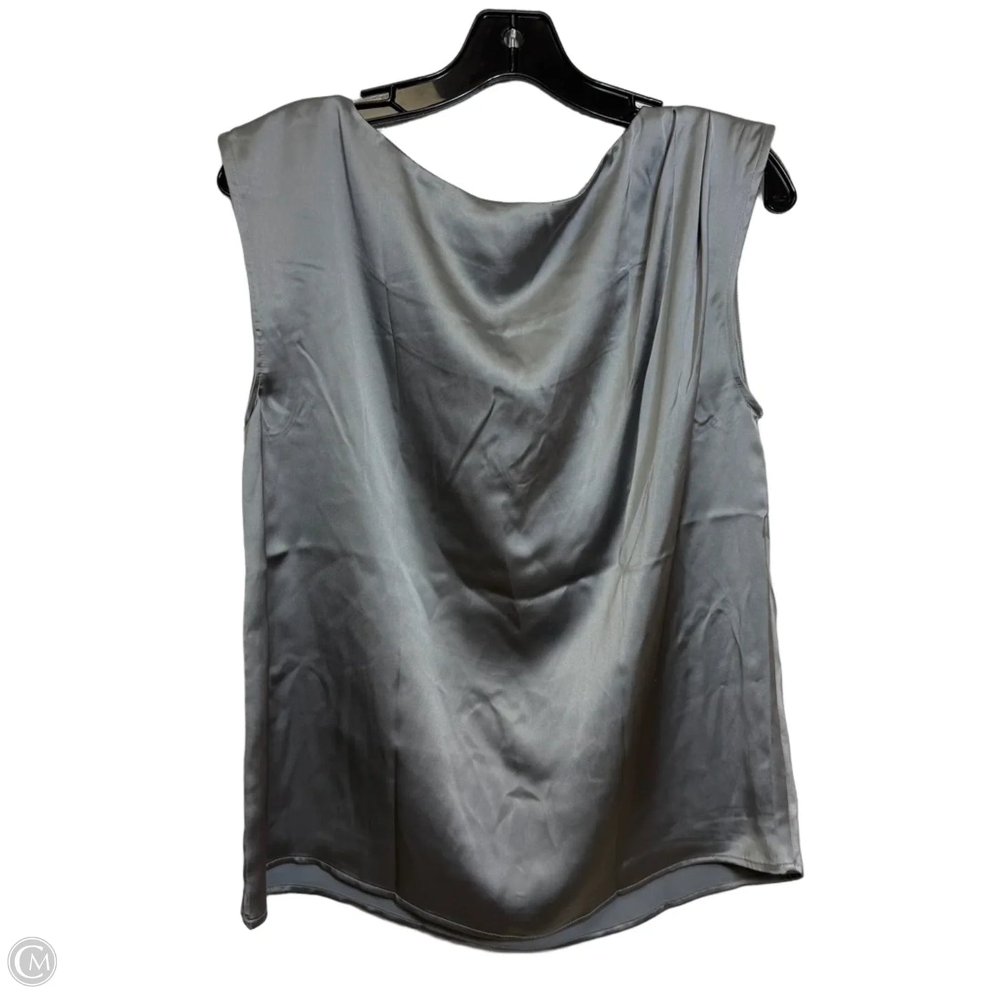 Top Sleeveless By Loft In Silver, Size: M