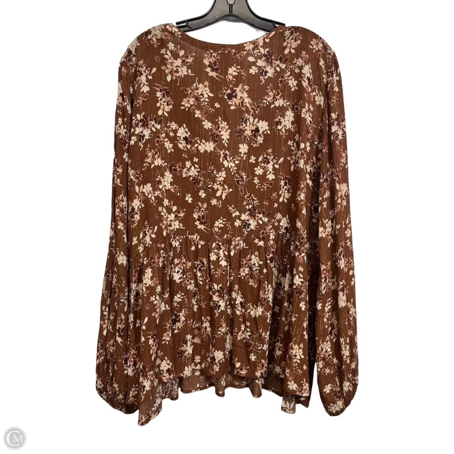 Top Long Sleeve By Torrid In Floral Print, Size: 2x