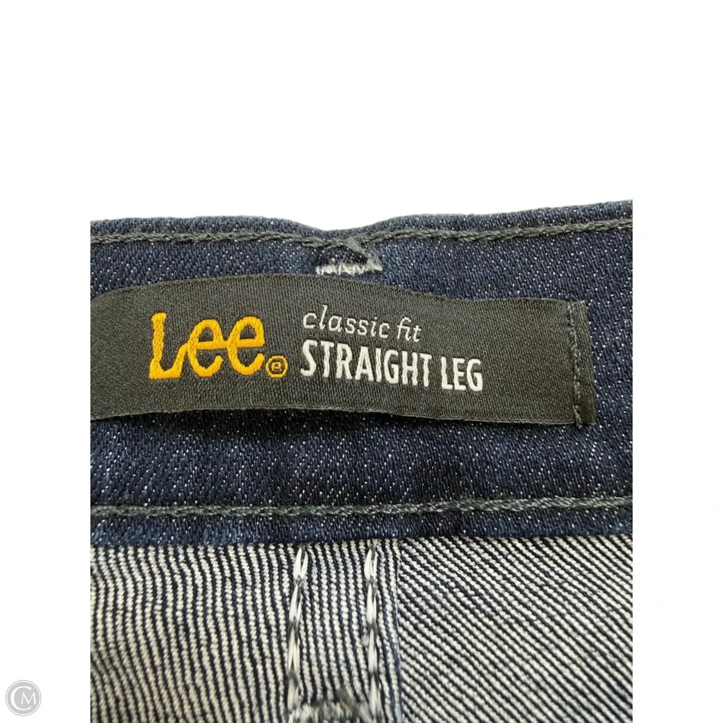Jeans Straight By Lee In Blue Denim, Size: 10