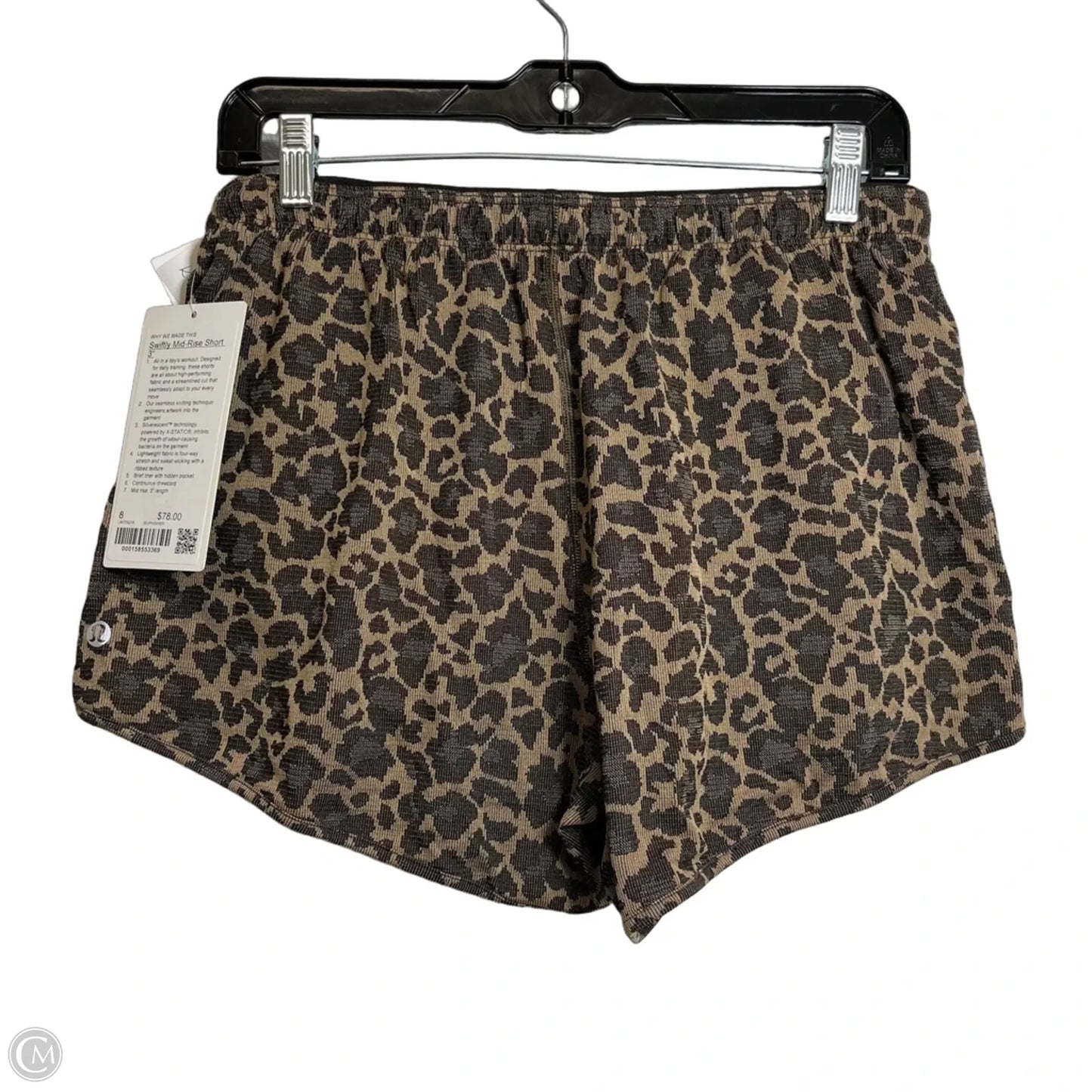 Athletic Shorts By Lululemon In Animal Print, Size: 8