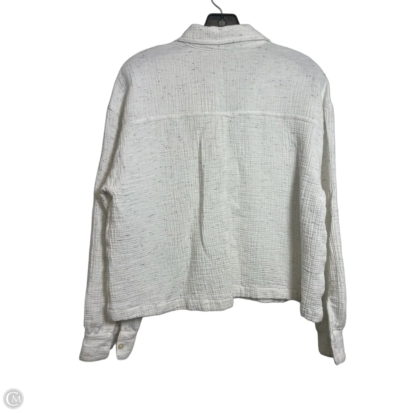 Top Long Sleeve By Loft In White, Size: S