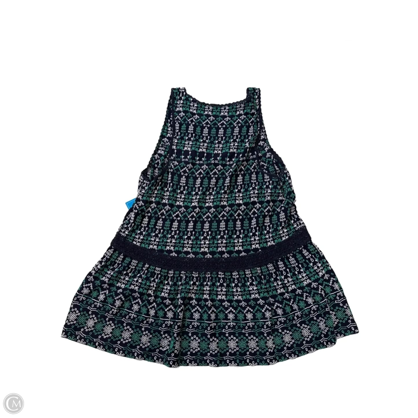 Top Sleeveless By Maeve In Blue & Green, Size: L