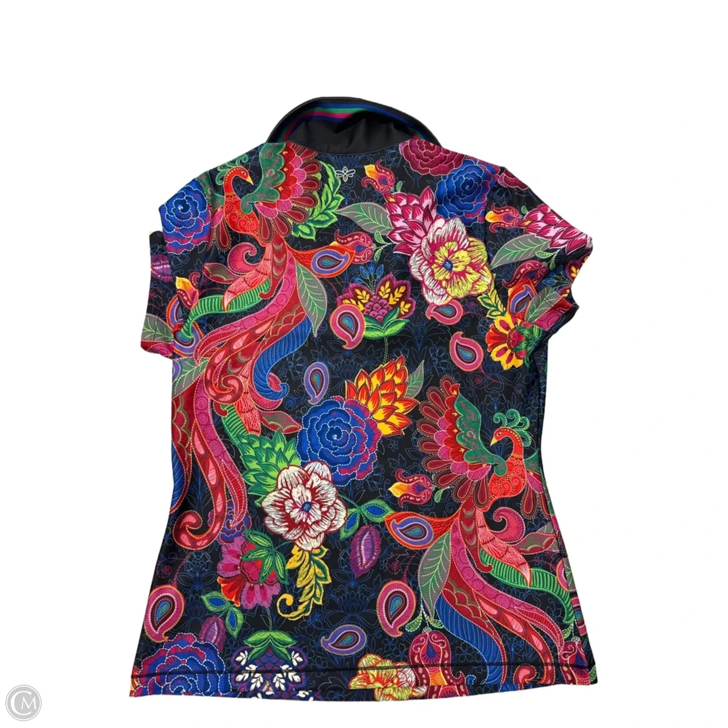 Top Short Sleeve By Johnny Was In Multi-colored, Size: M