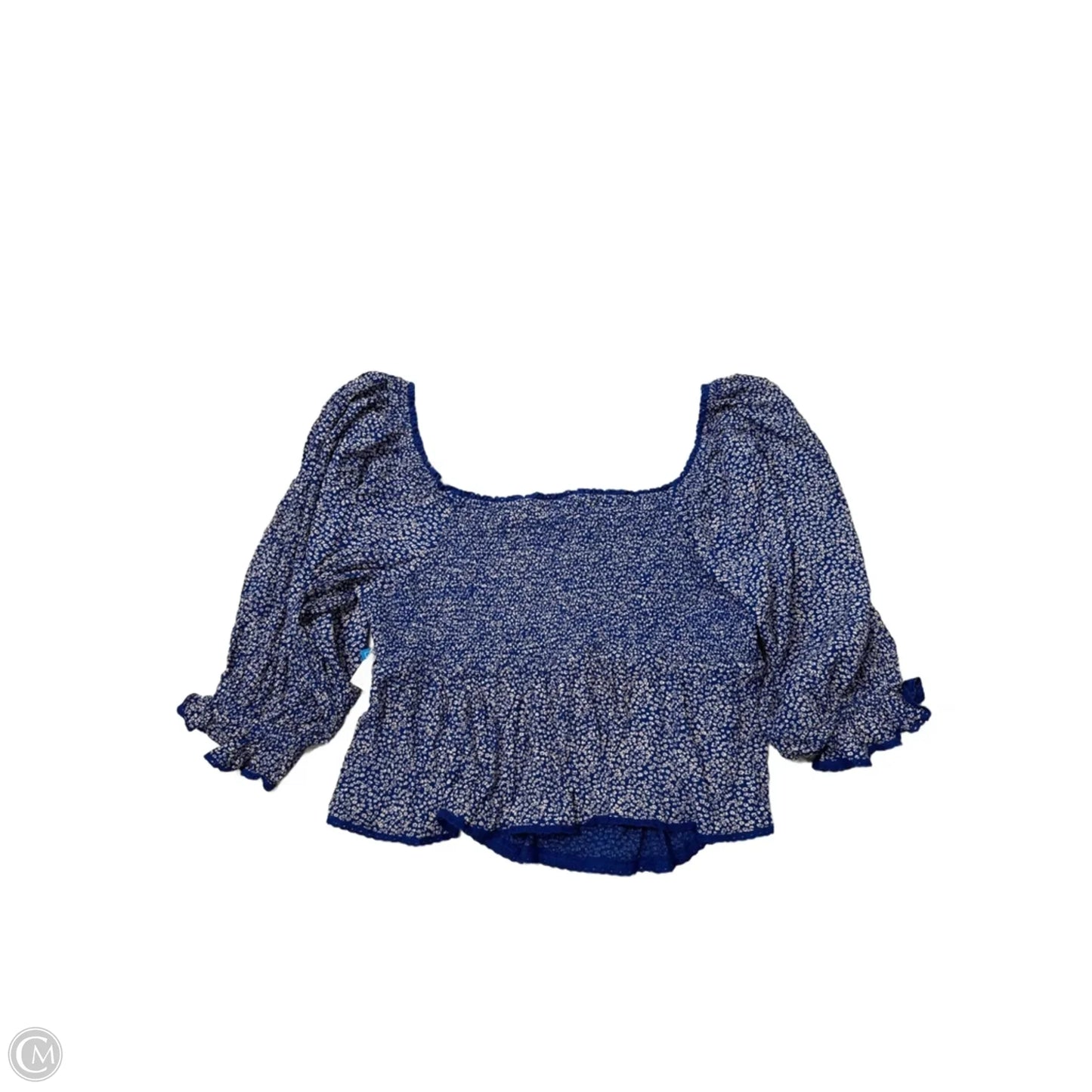 Top Short Sleeve By Free People In Blue, Size: Xl