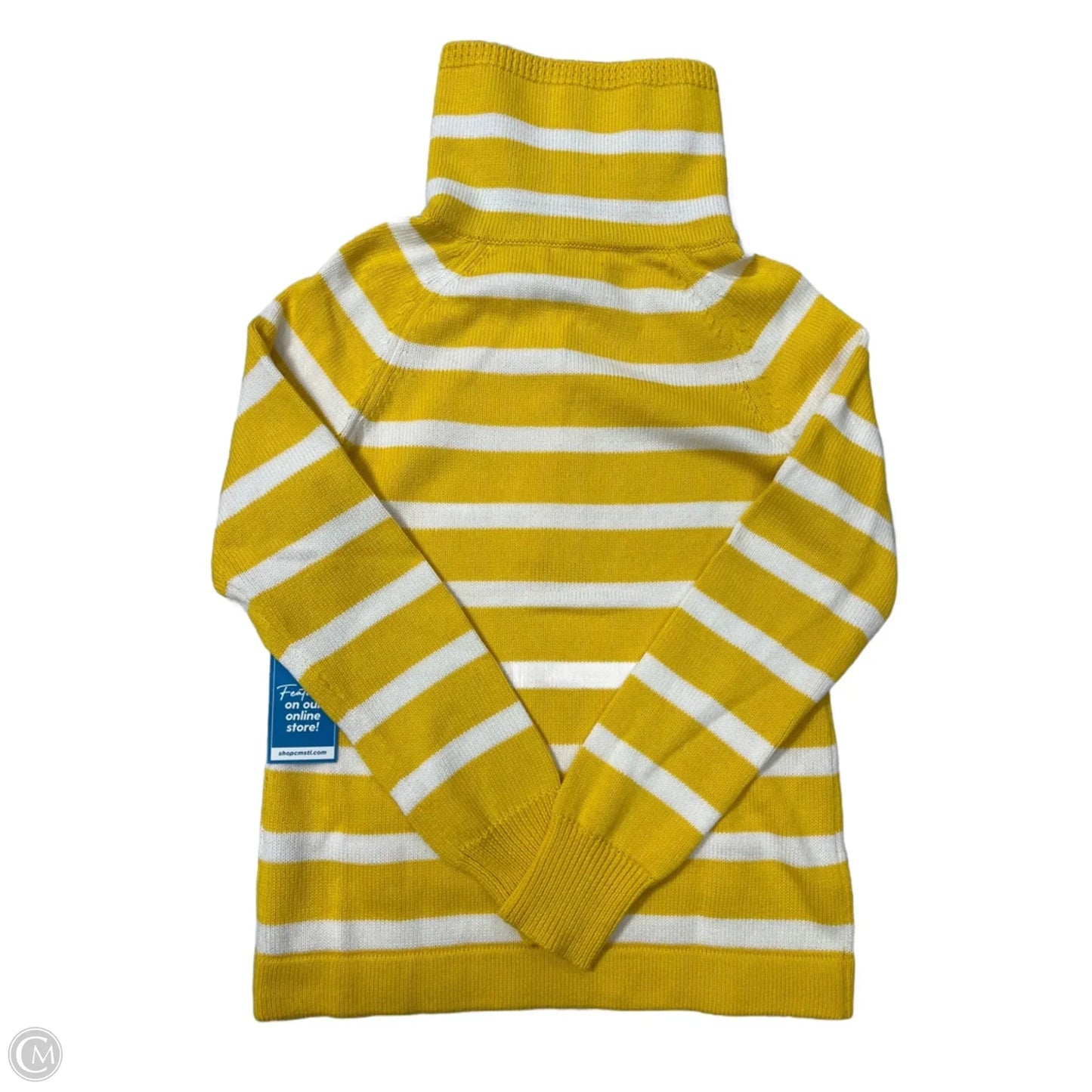New! Sweater By Ralph Lauren Co In White & Yellow, Size: M