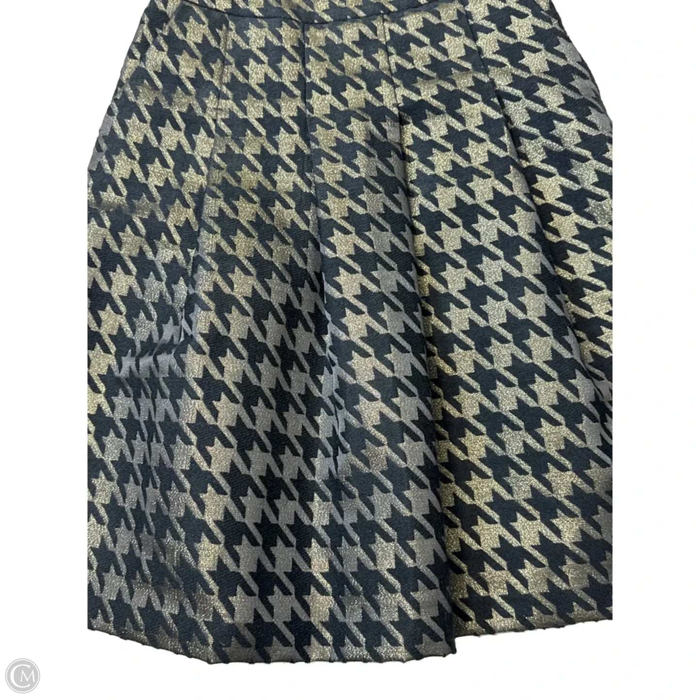 Skirt Midi By Ann Taylor In Black & Gold, Size: 0