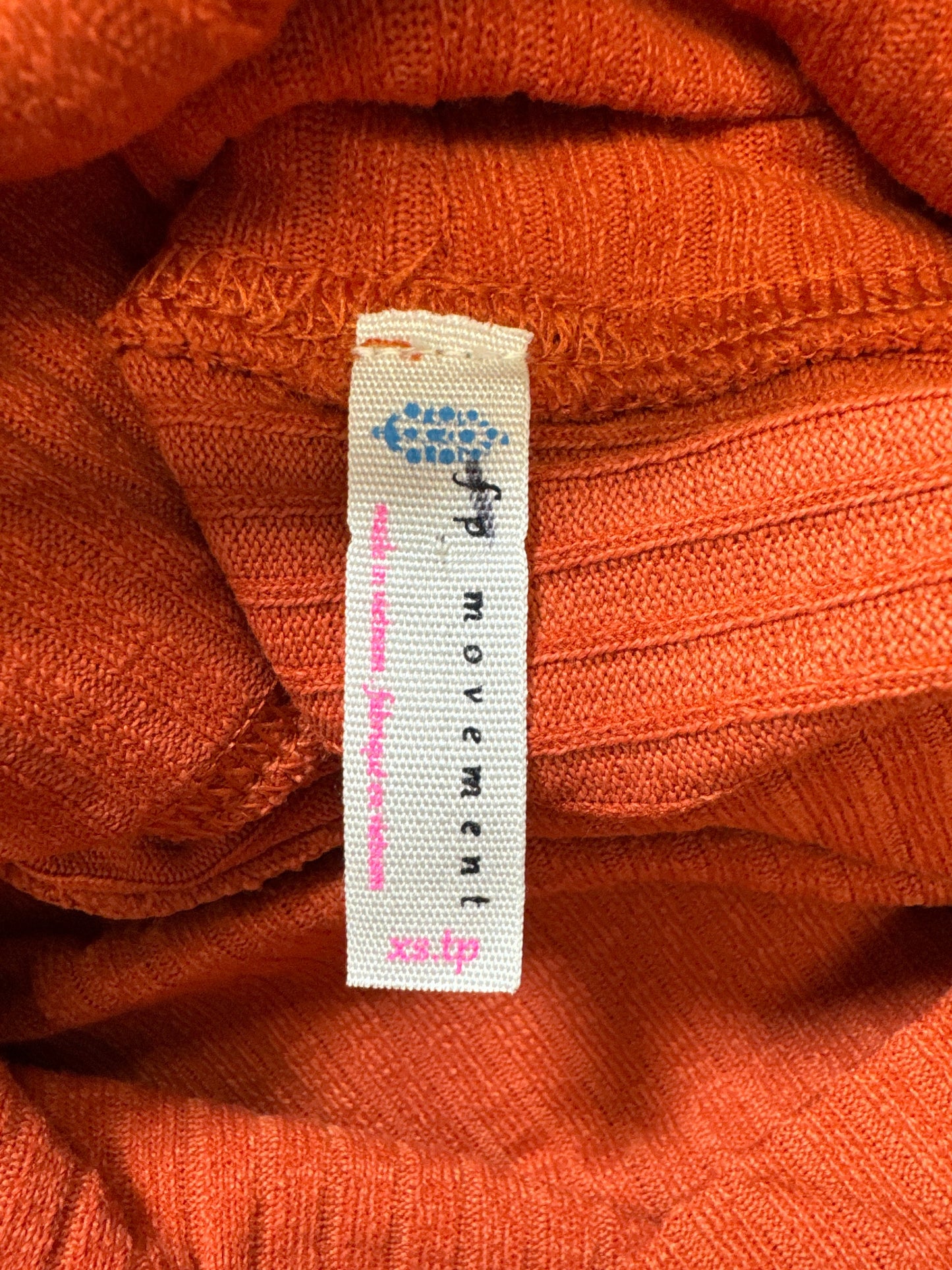 Top Long Sleeve By Free People In Orange, Size: Xs