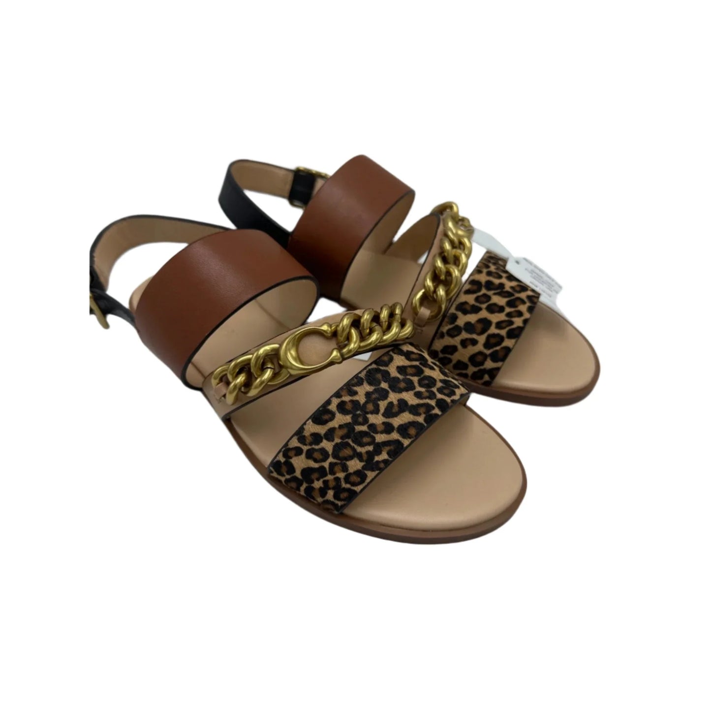New! Sandals Designer By Coach In Animal Print, Size: 6