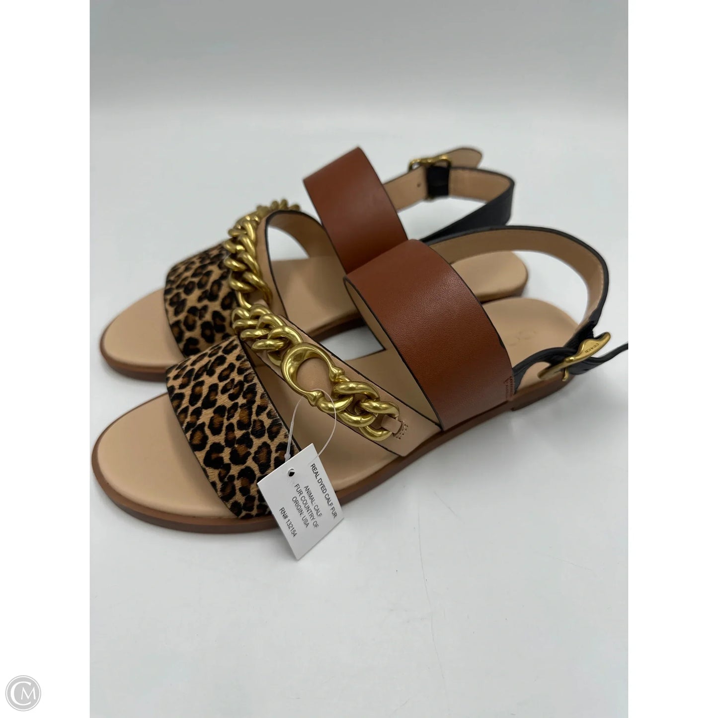 New! Sandals Designer By Coach In Animal Print, Size: 6