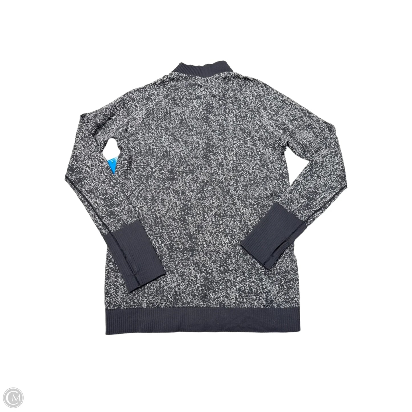Athletic Sweatshirt Collar By Lululemon In Black & Grey, Size: M