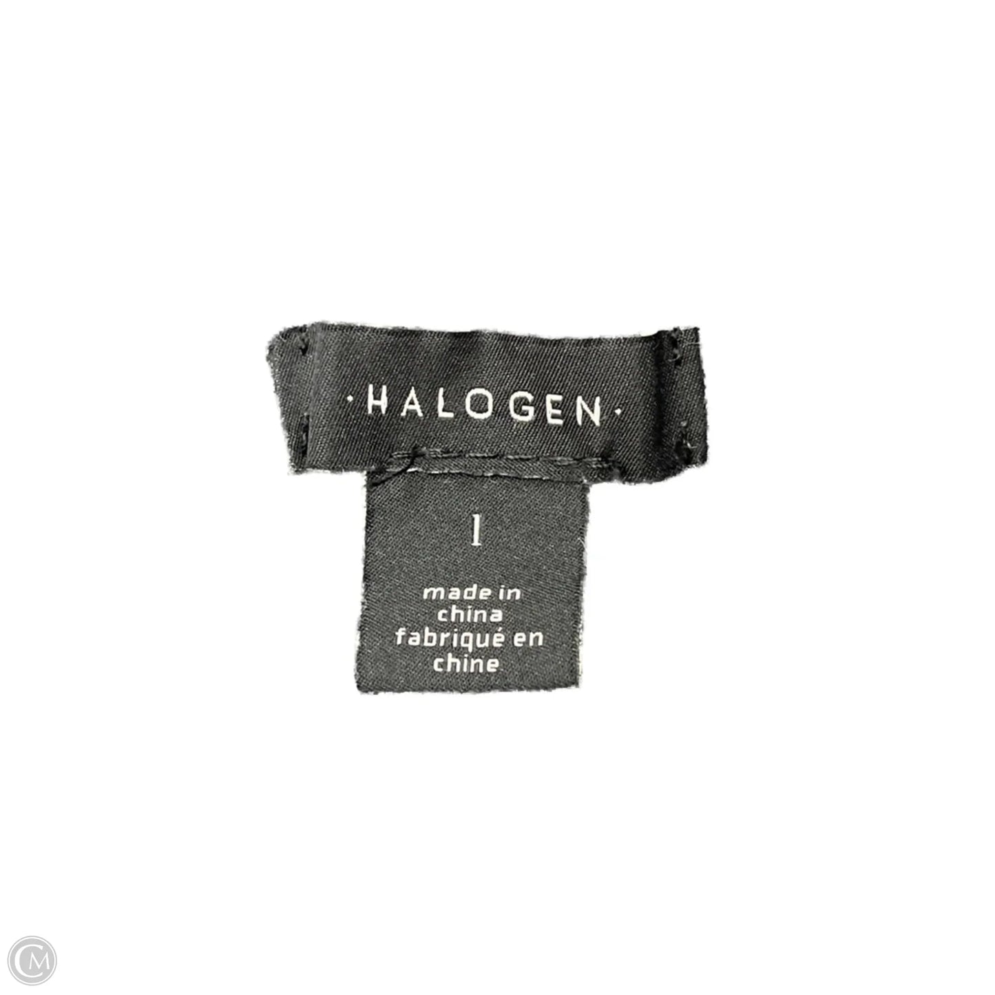 Top Short Sleeve By Halogen In Grey, Size: L