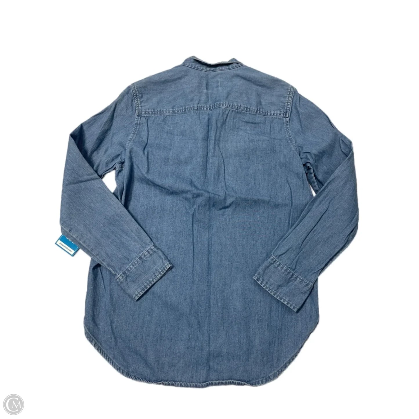 Top Long Sleeve By J. Crew In Blue Denim, Size: Xs