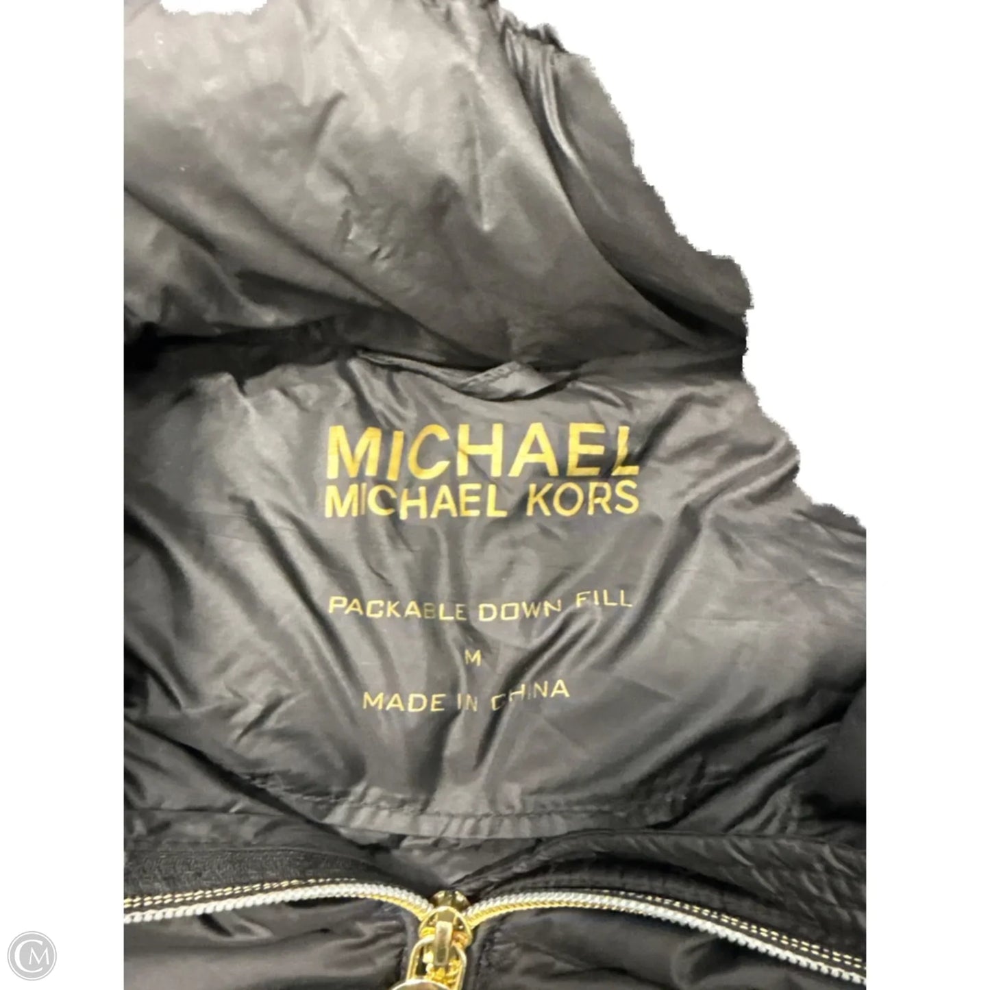 Coat Designer By Michael Kors In Black, Size: M