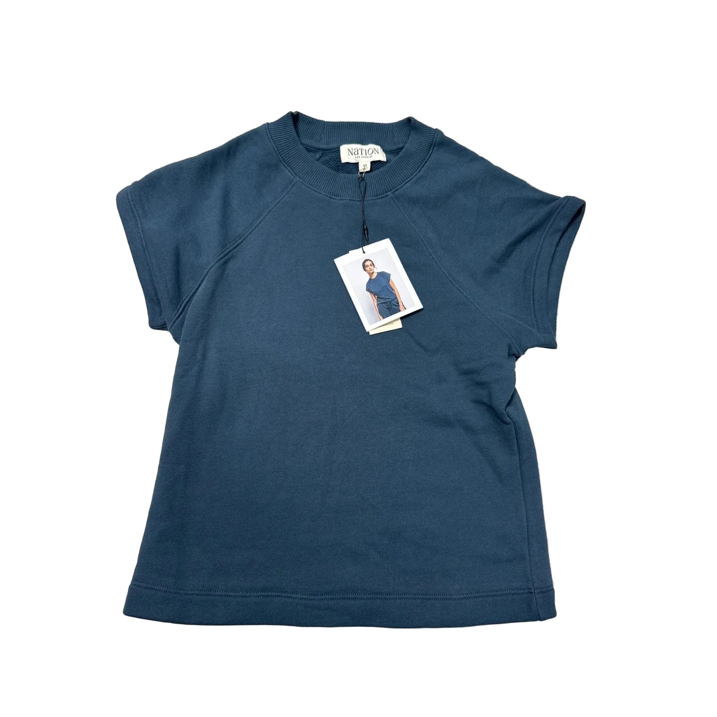 New! Top Short Sleeve By Nation In Teal, Size: Xs