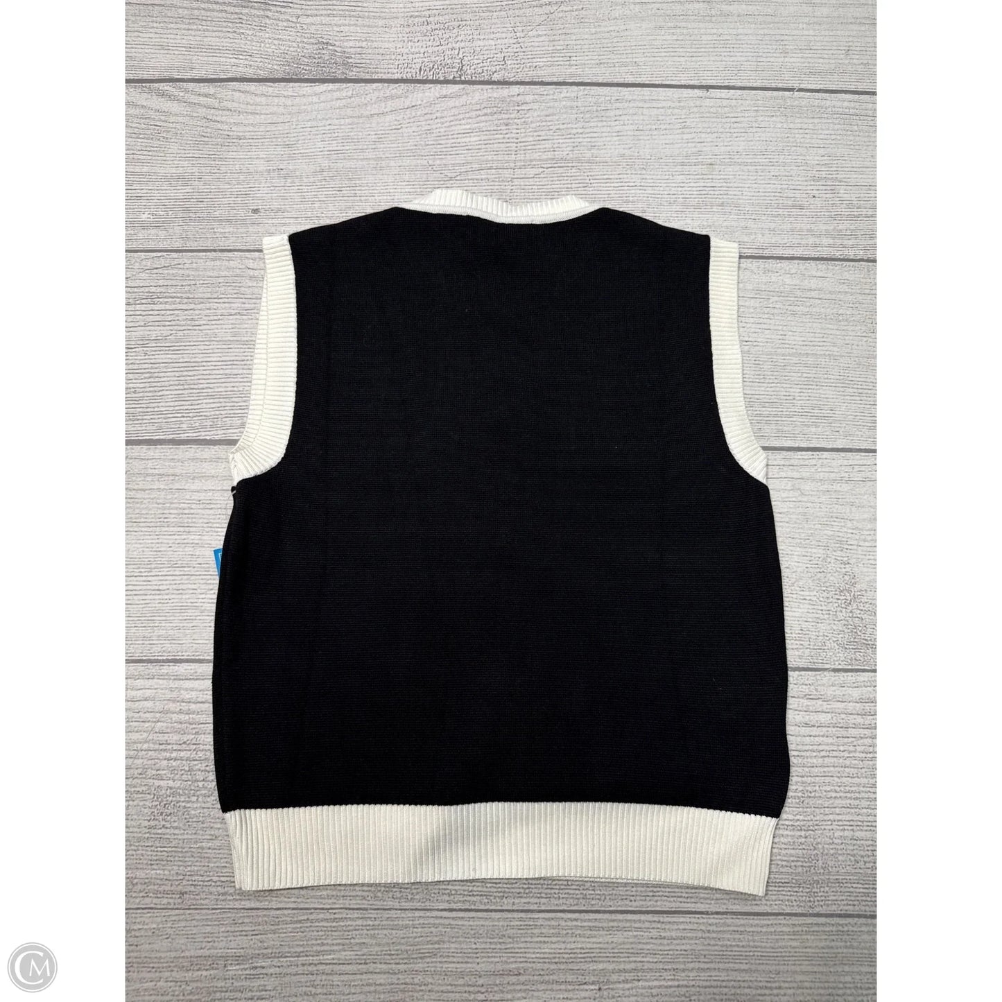 New! Sweater Short Sleeve By Mng In Black & White, Size: S