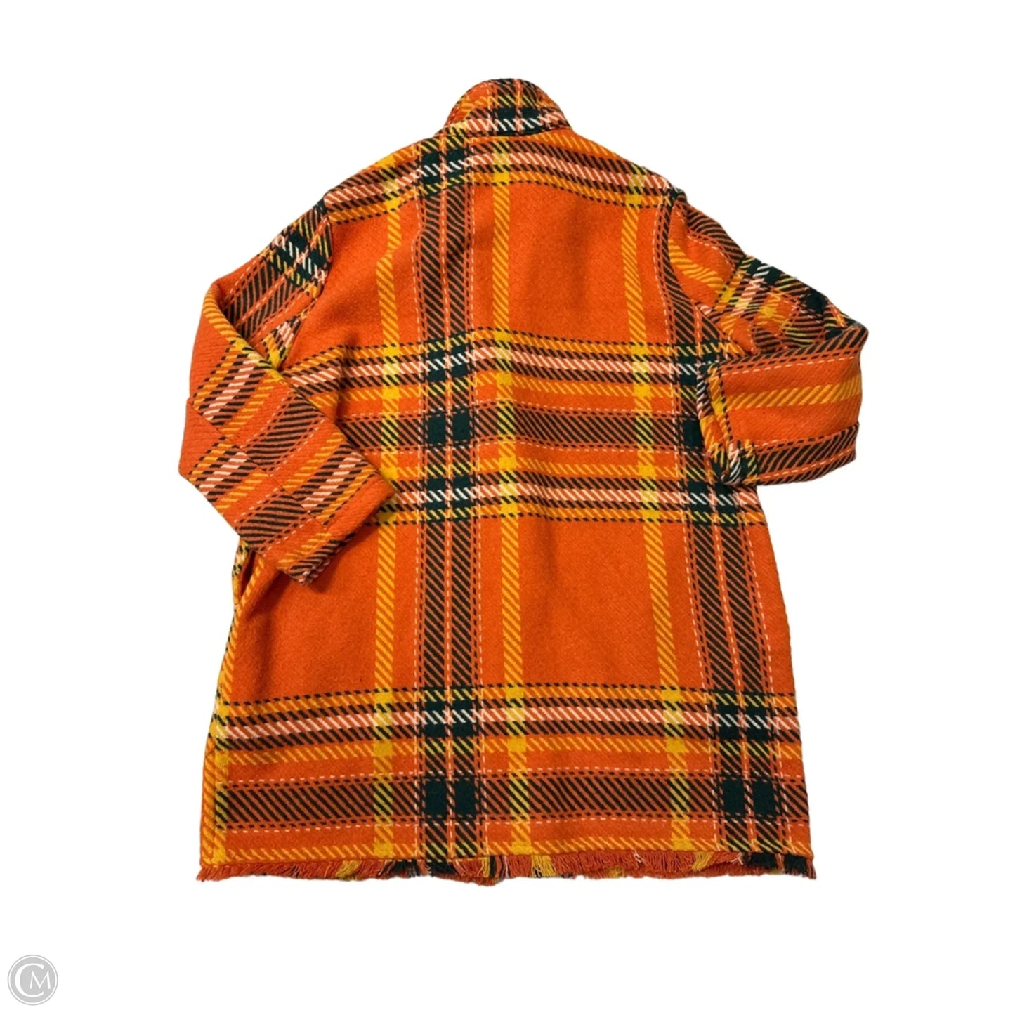 Coat Peacoat By Davi & Dani In Orange & Yellow, Size: S